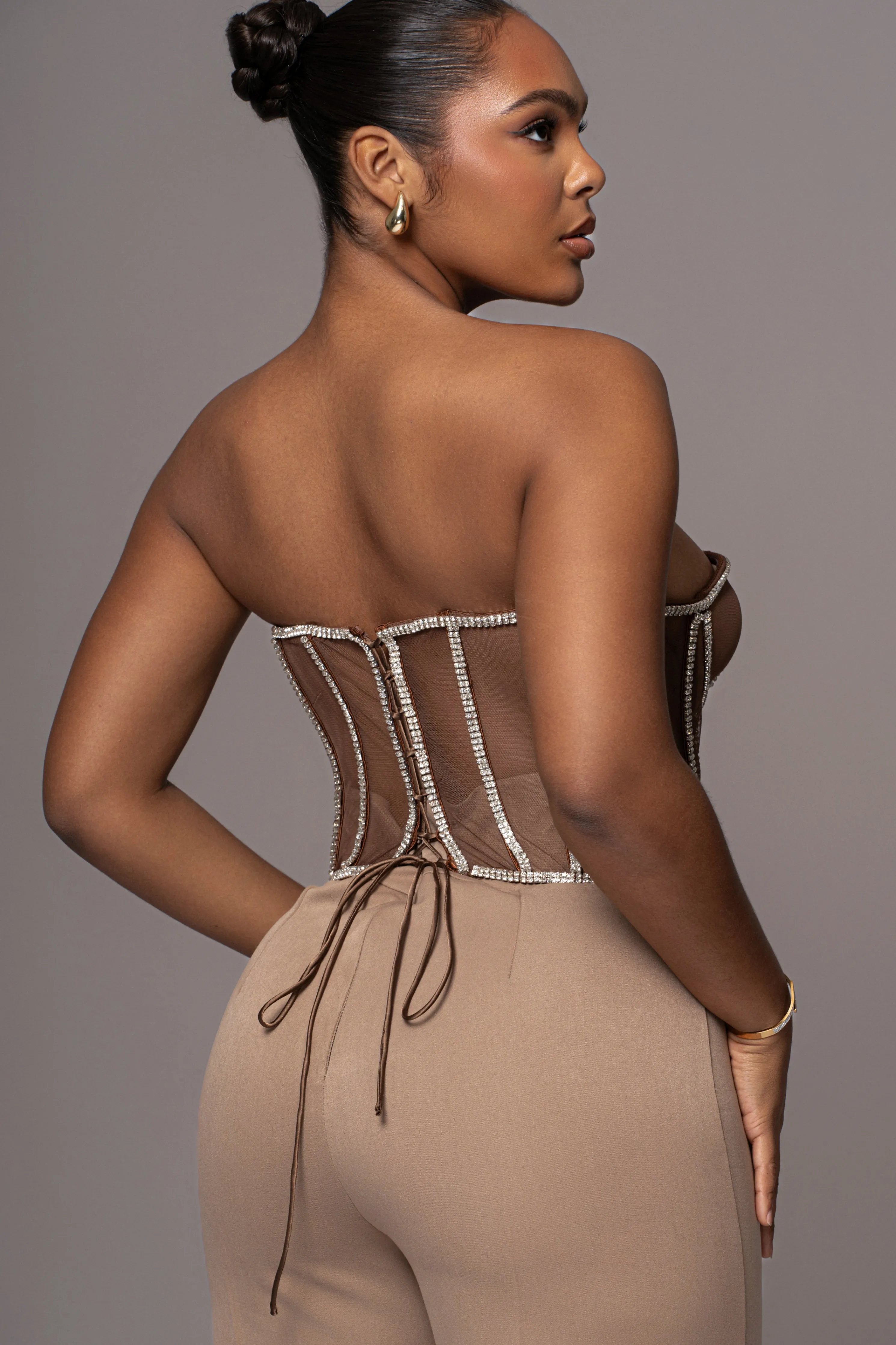 Dark Limited Edition Rhinestone Crystal Corset