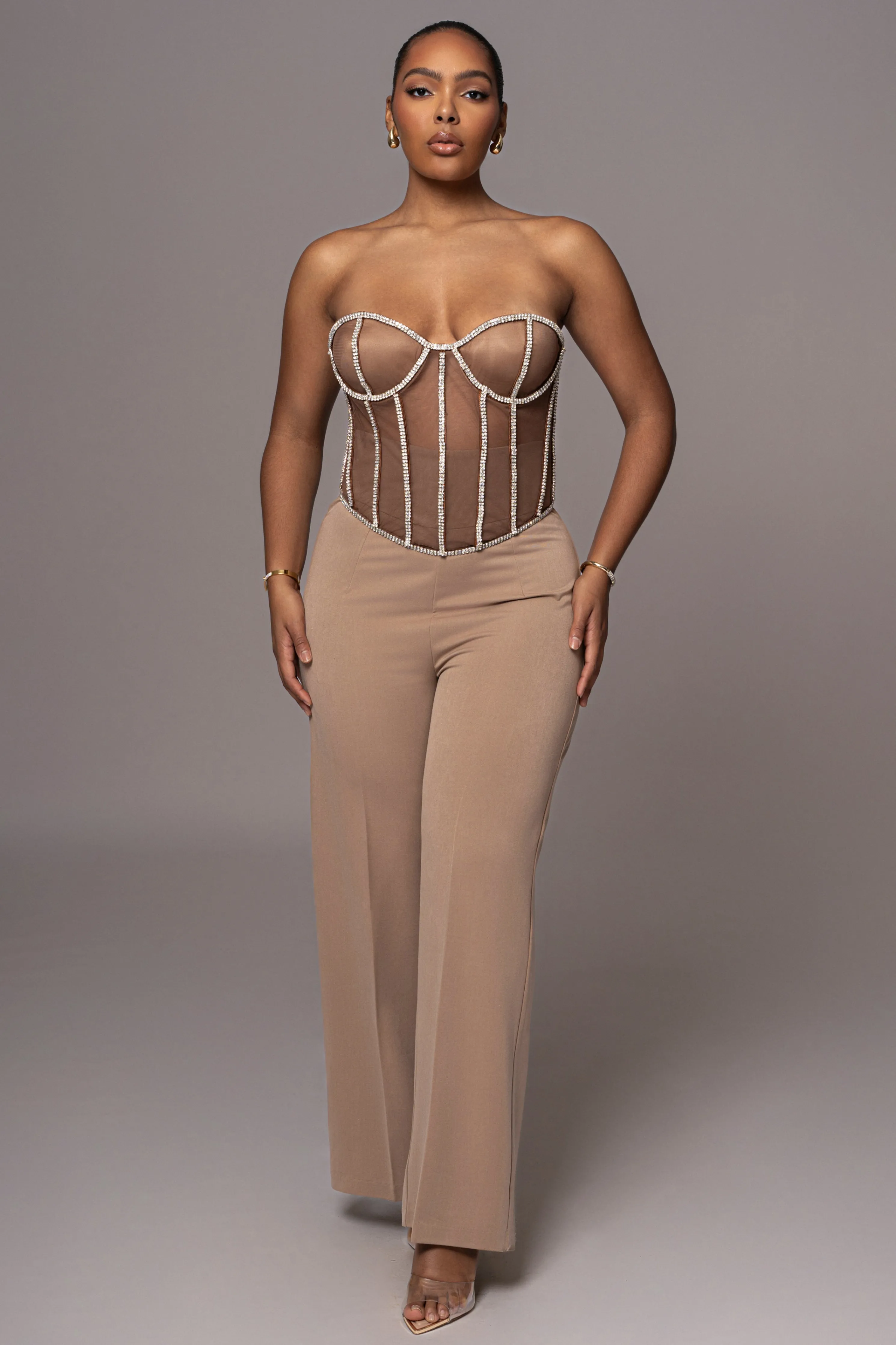 Dark Limited Edition Rhinestone Crystal Corset