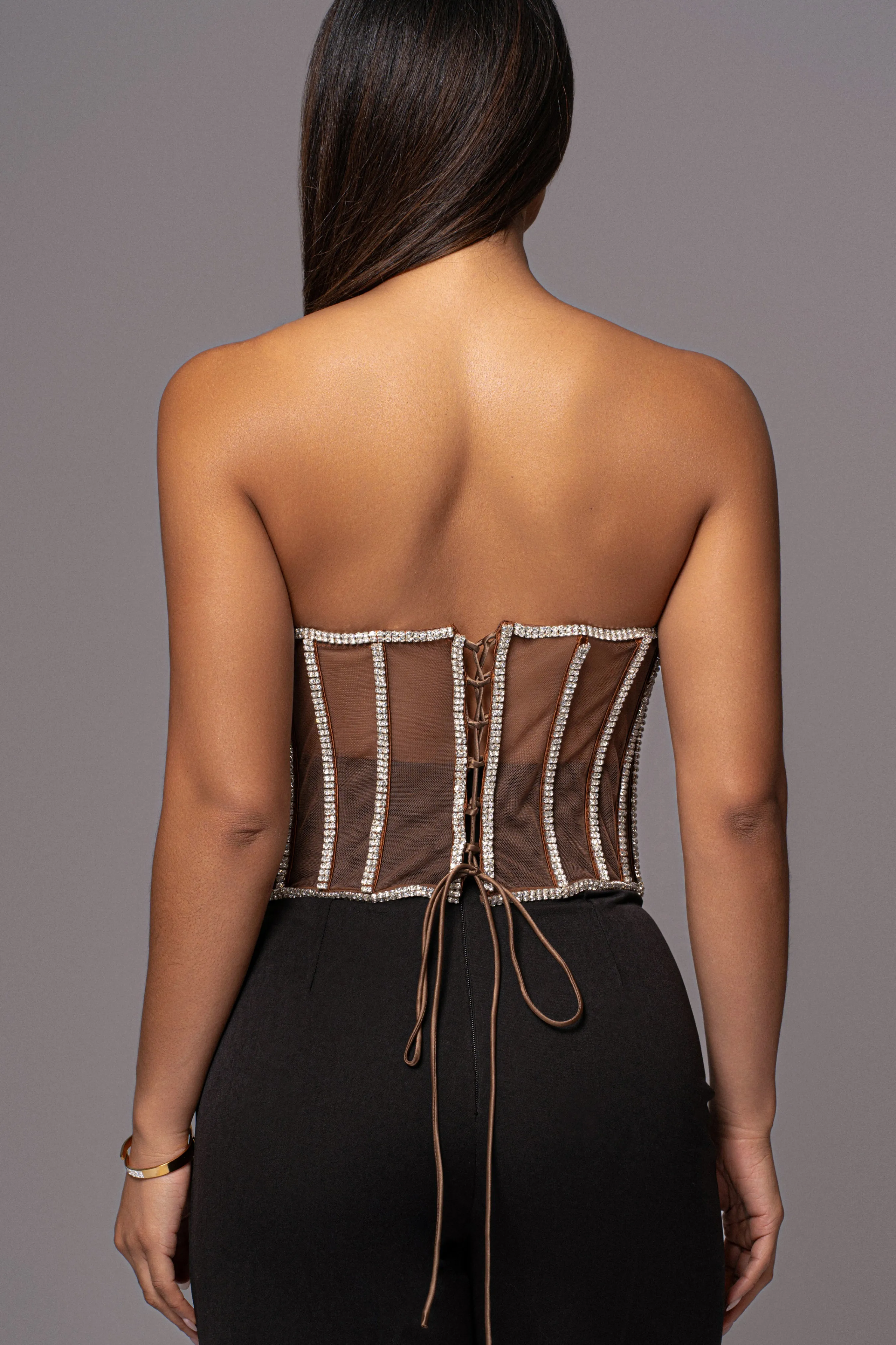 Dark Limited Edition Rhinestone Crystal Corset