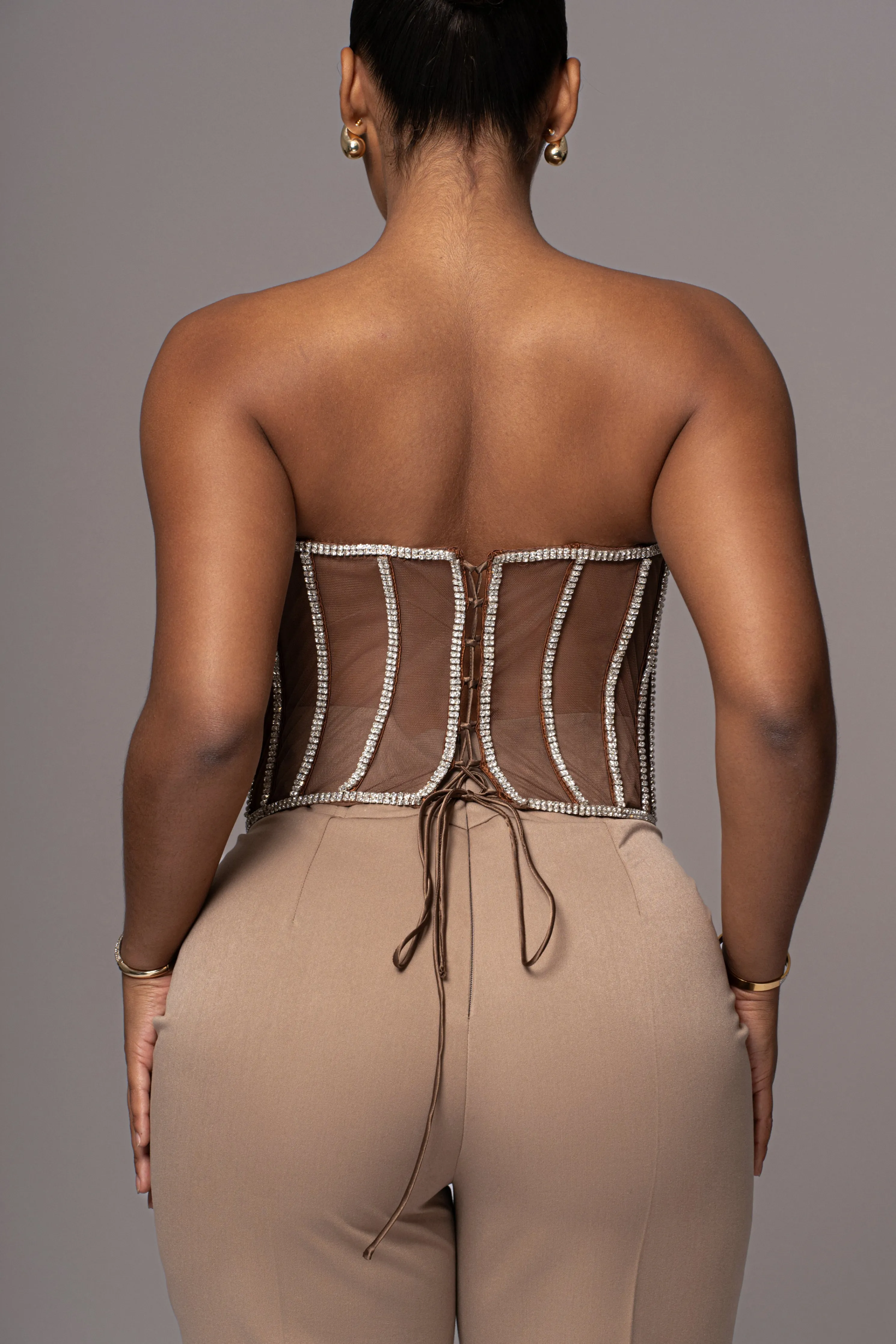 Dark Limited Edition Rhinestone Crystal Corset