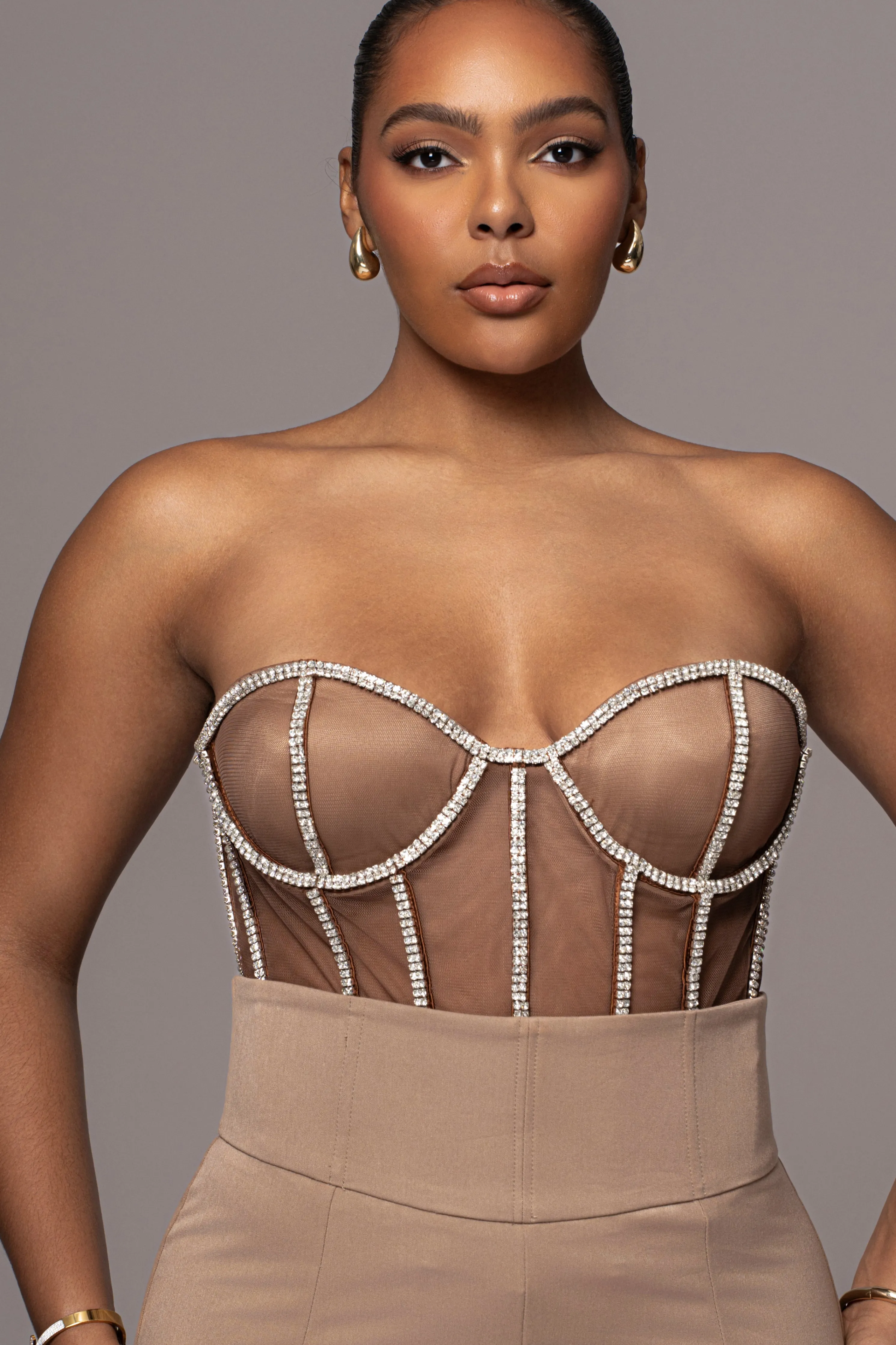 Dark Limited Edition Rhinestone Crystal Corset