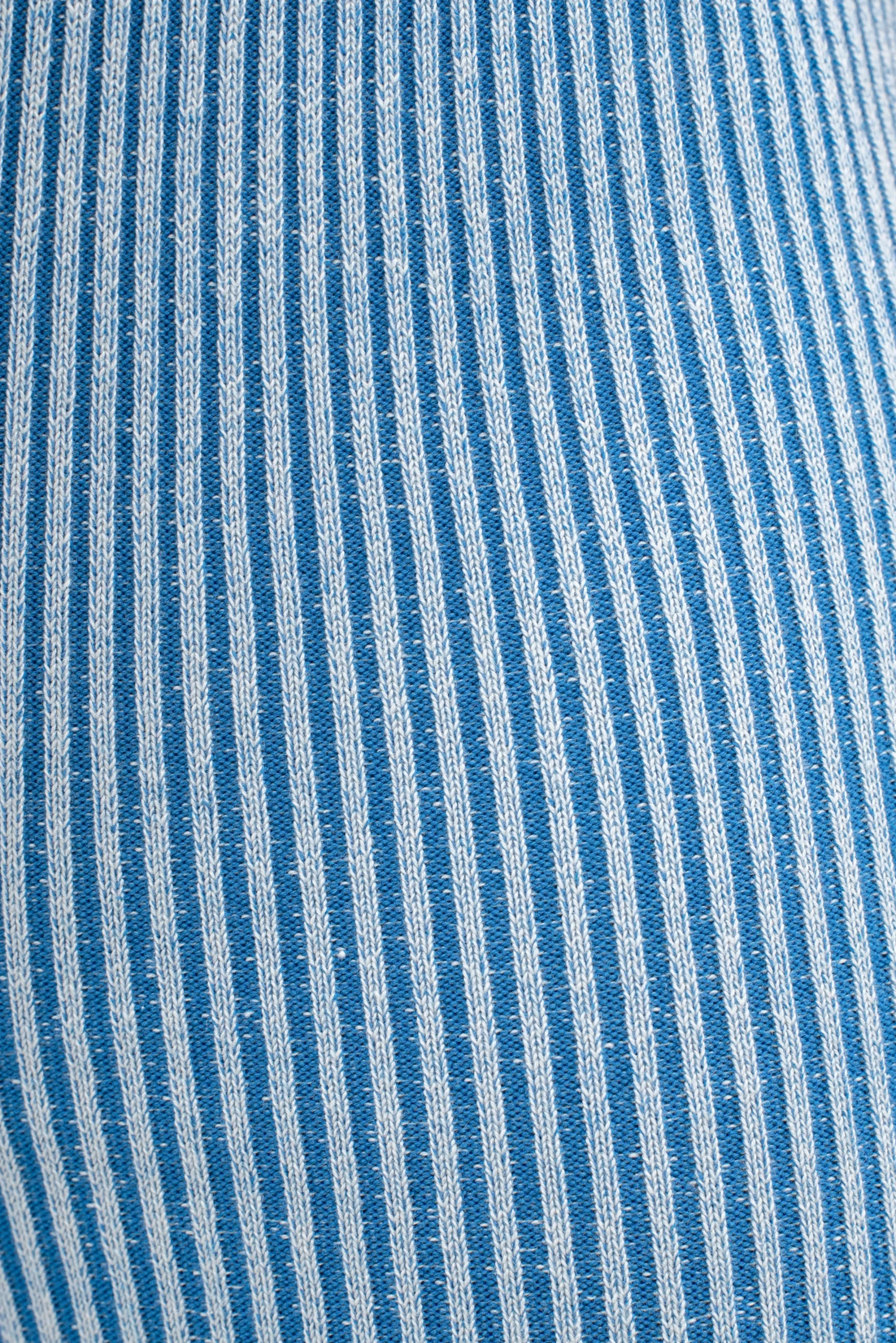 Denim/White Deana Ribbed Bodysuit