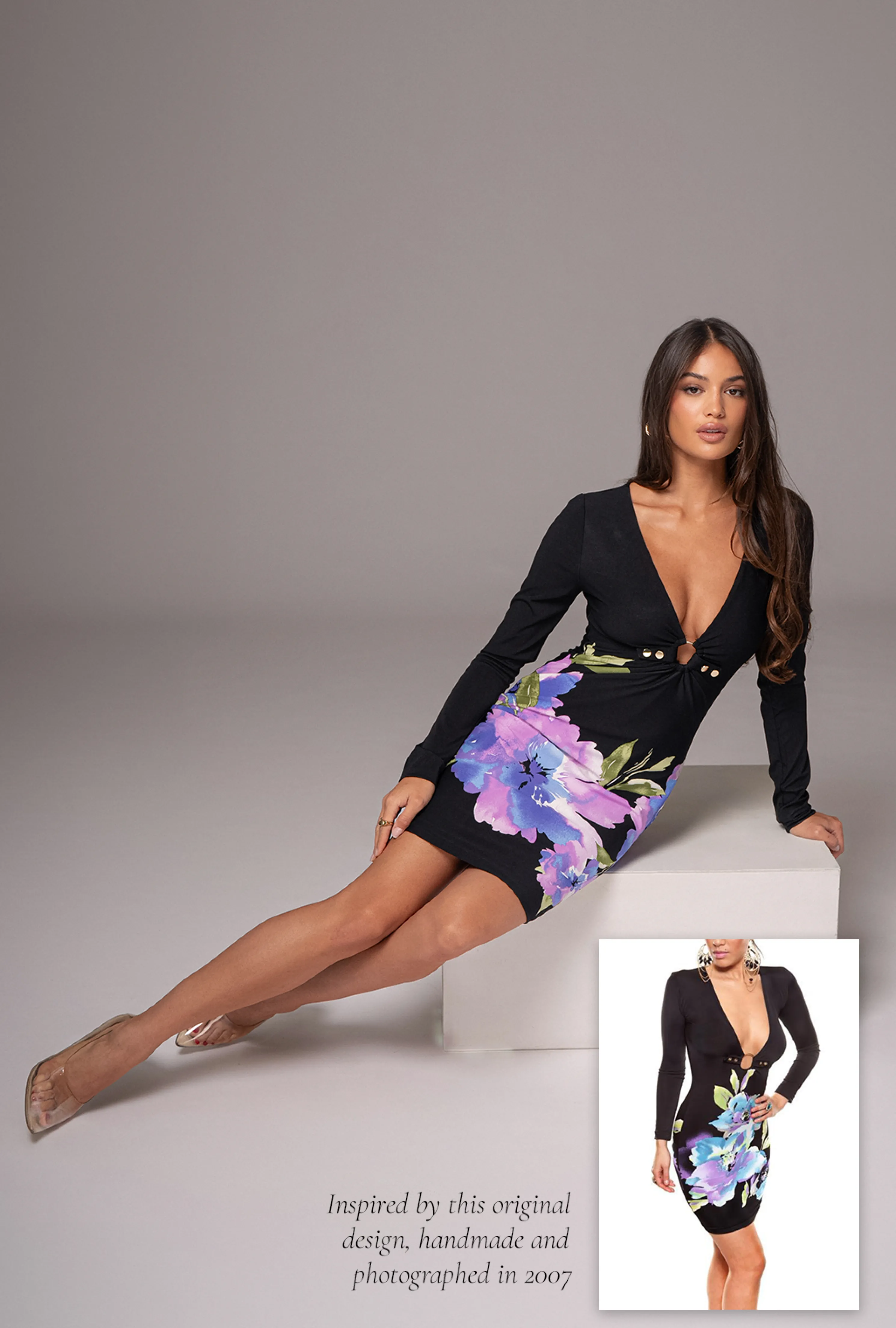 Floral Print Exotic Flower Dress