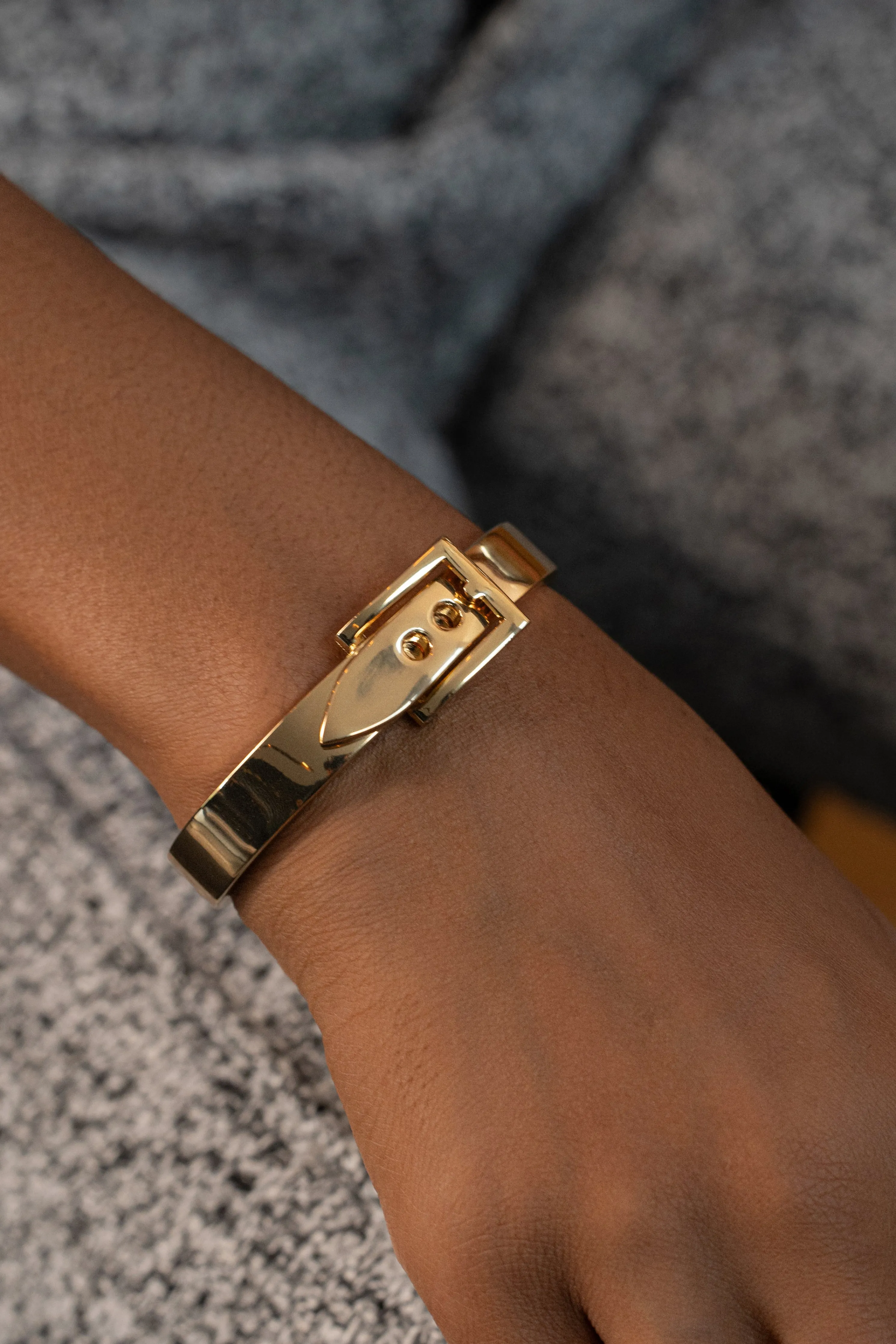 Gold Belt Buckle Bracelet