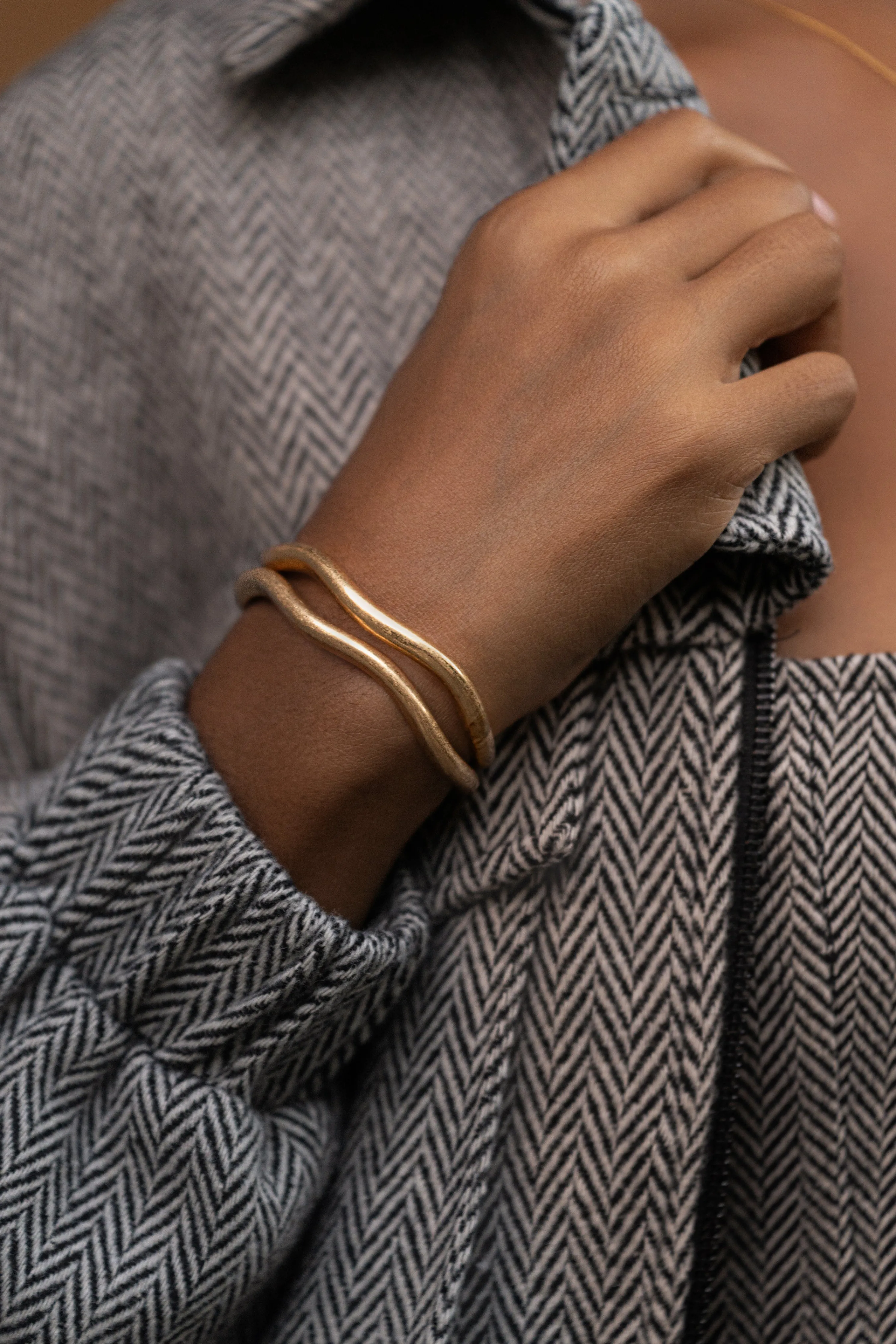 Gold Matte Cuff Bracelet