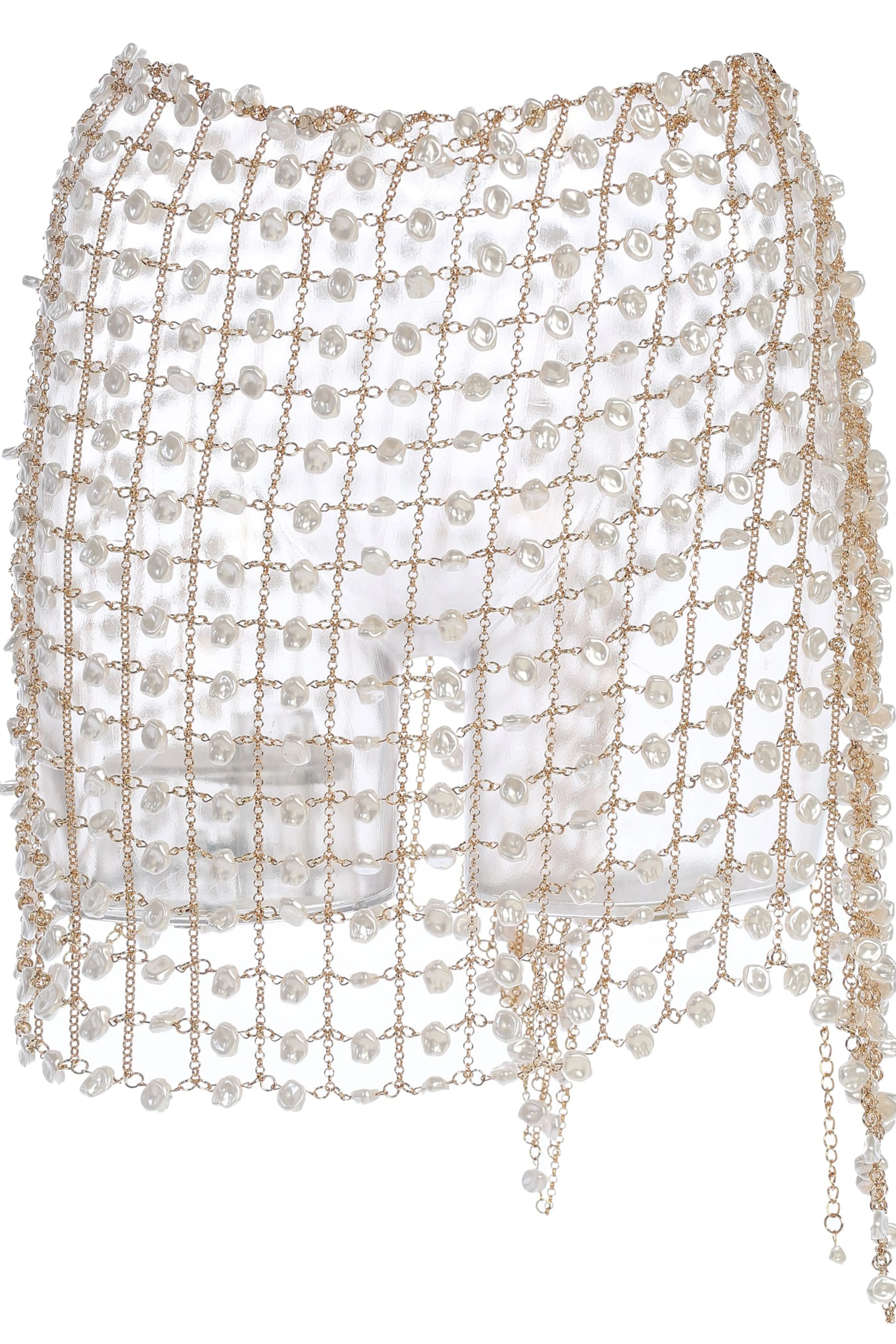 Gold Ocean Oasis Pearl Chainmail Skirt
