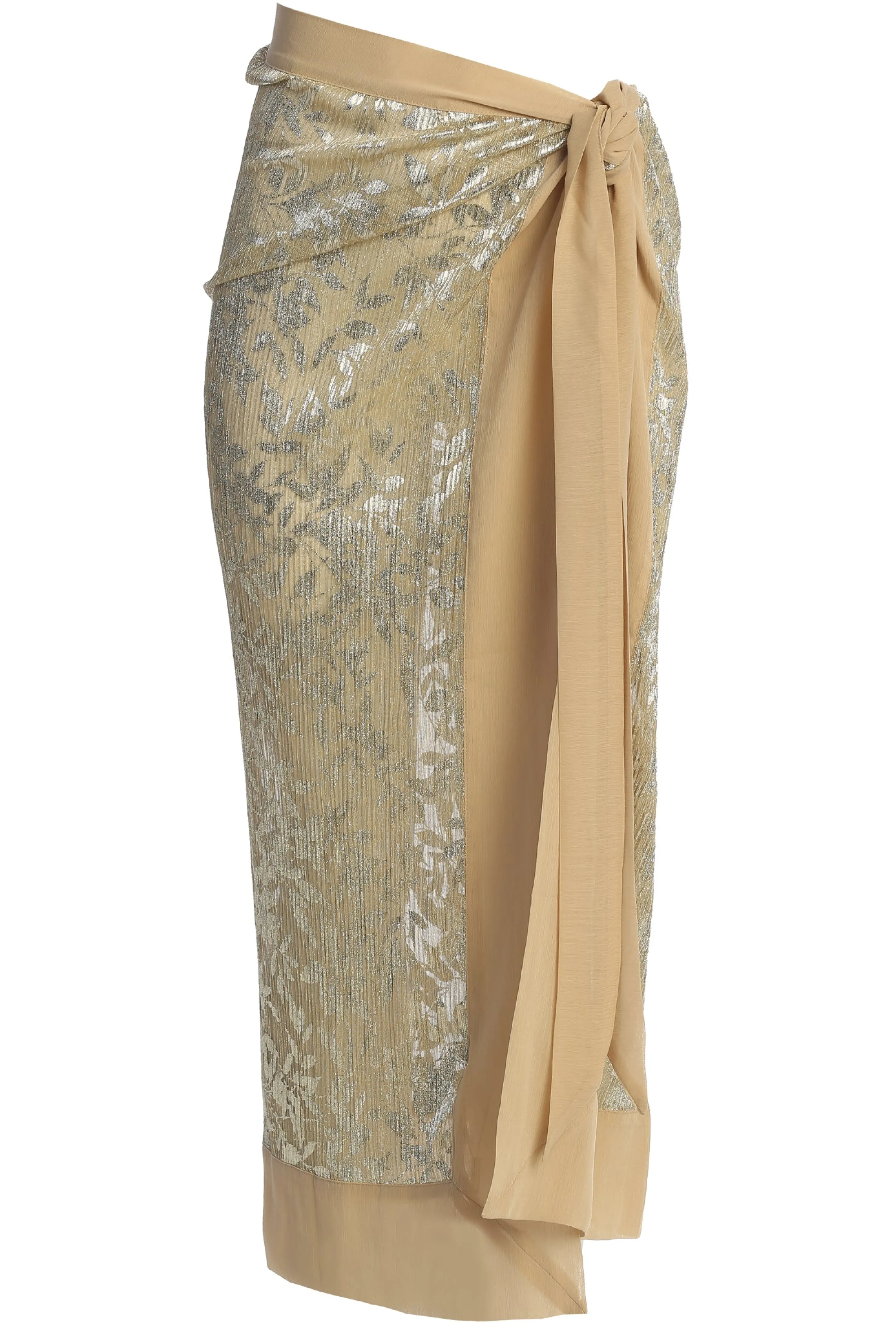 Gold Positano Printed Sarong Skirt