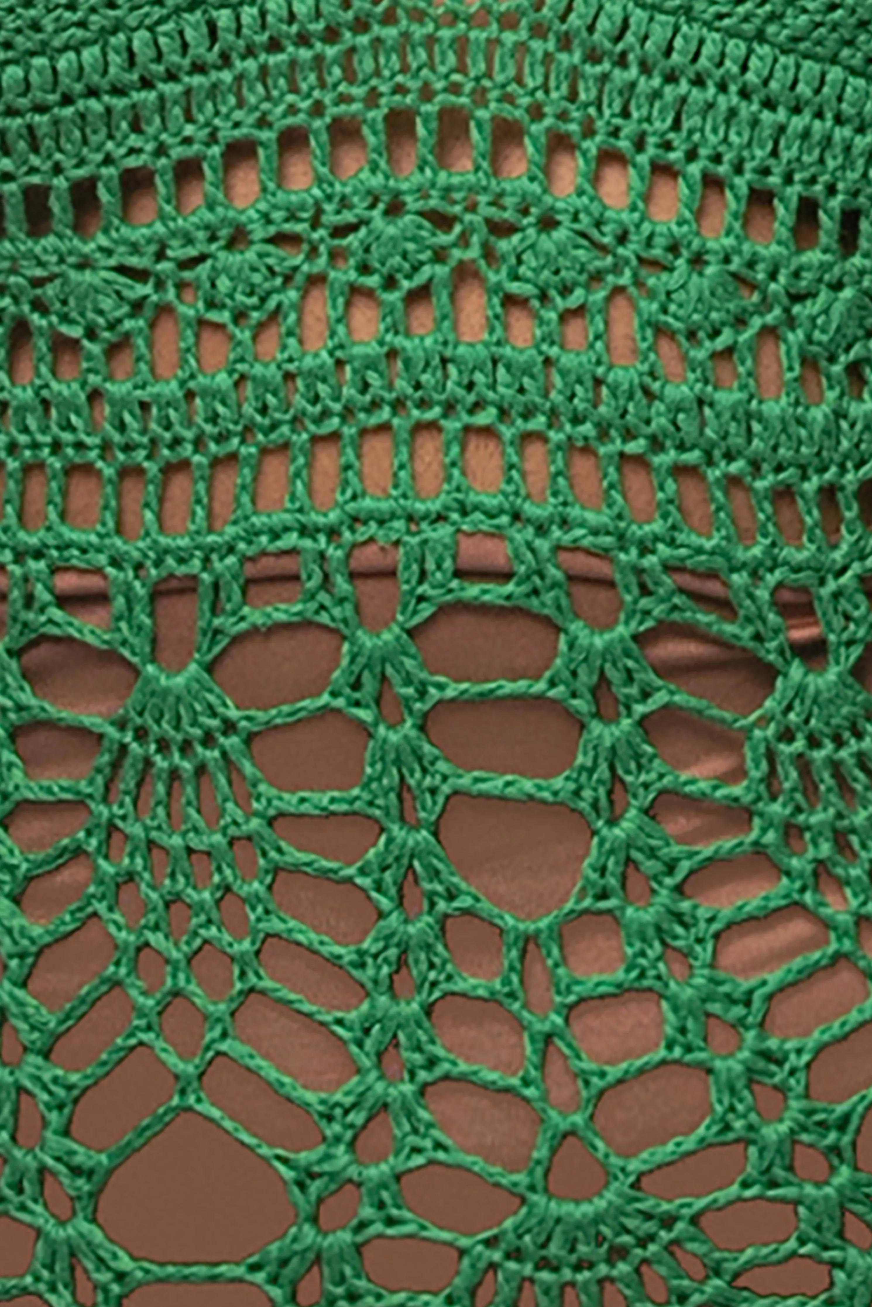 Green Great Escape Crochet Maxi Dress