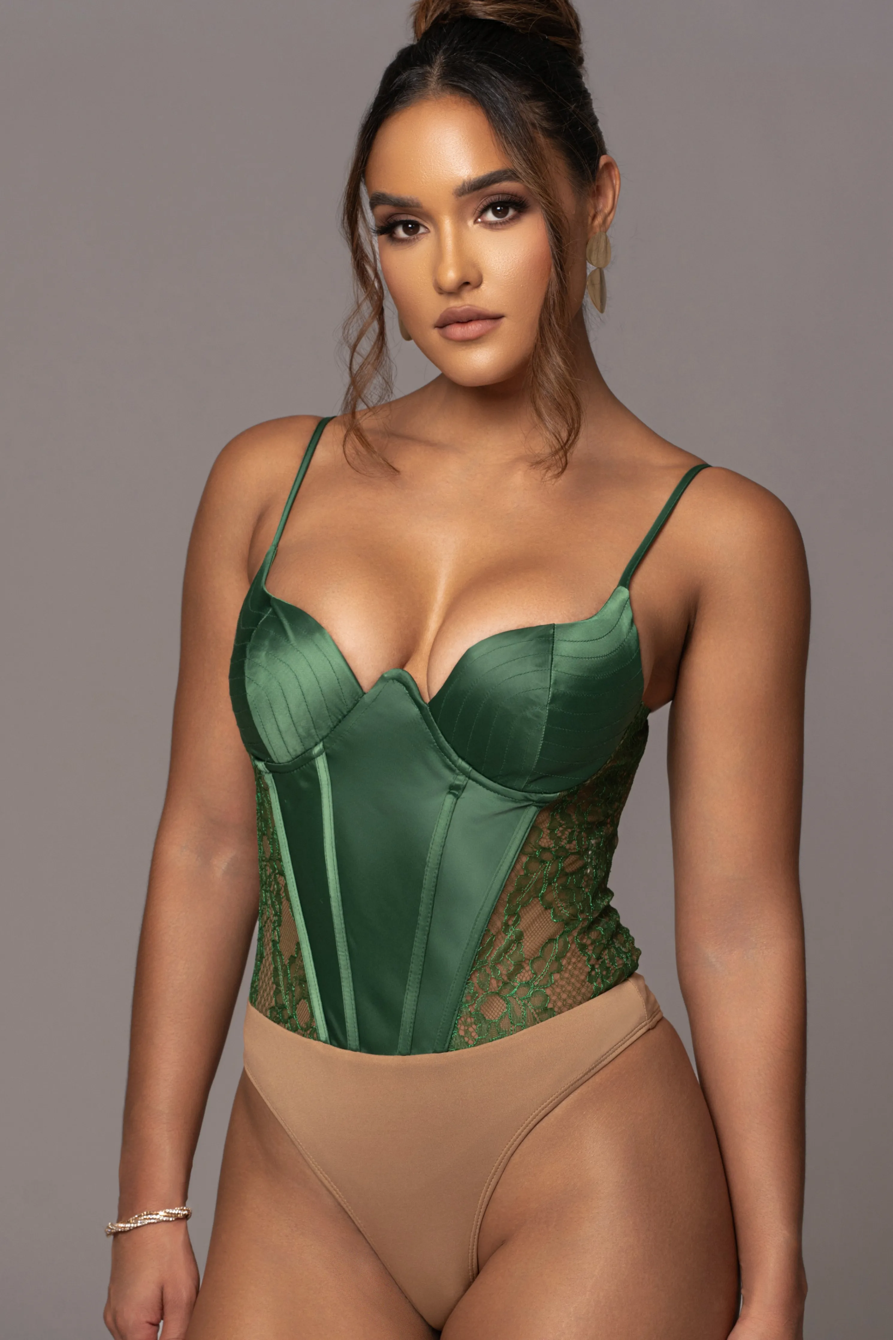 Green Incomparable Lace Bodysuit
