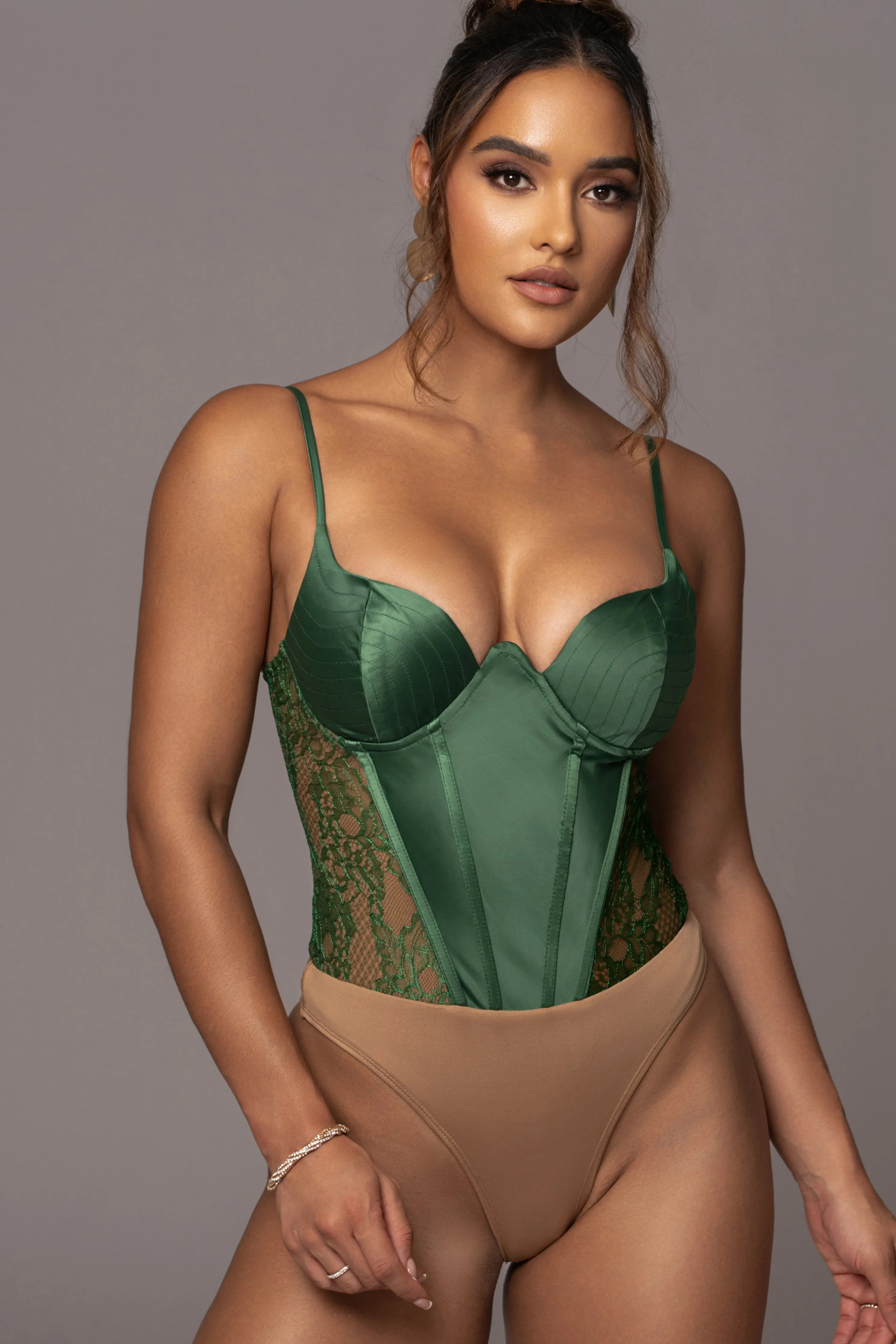 Green Incomparable Lace Bodysuit