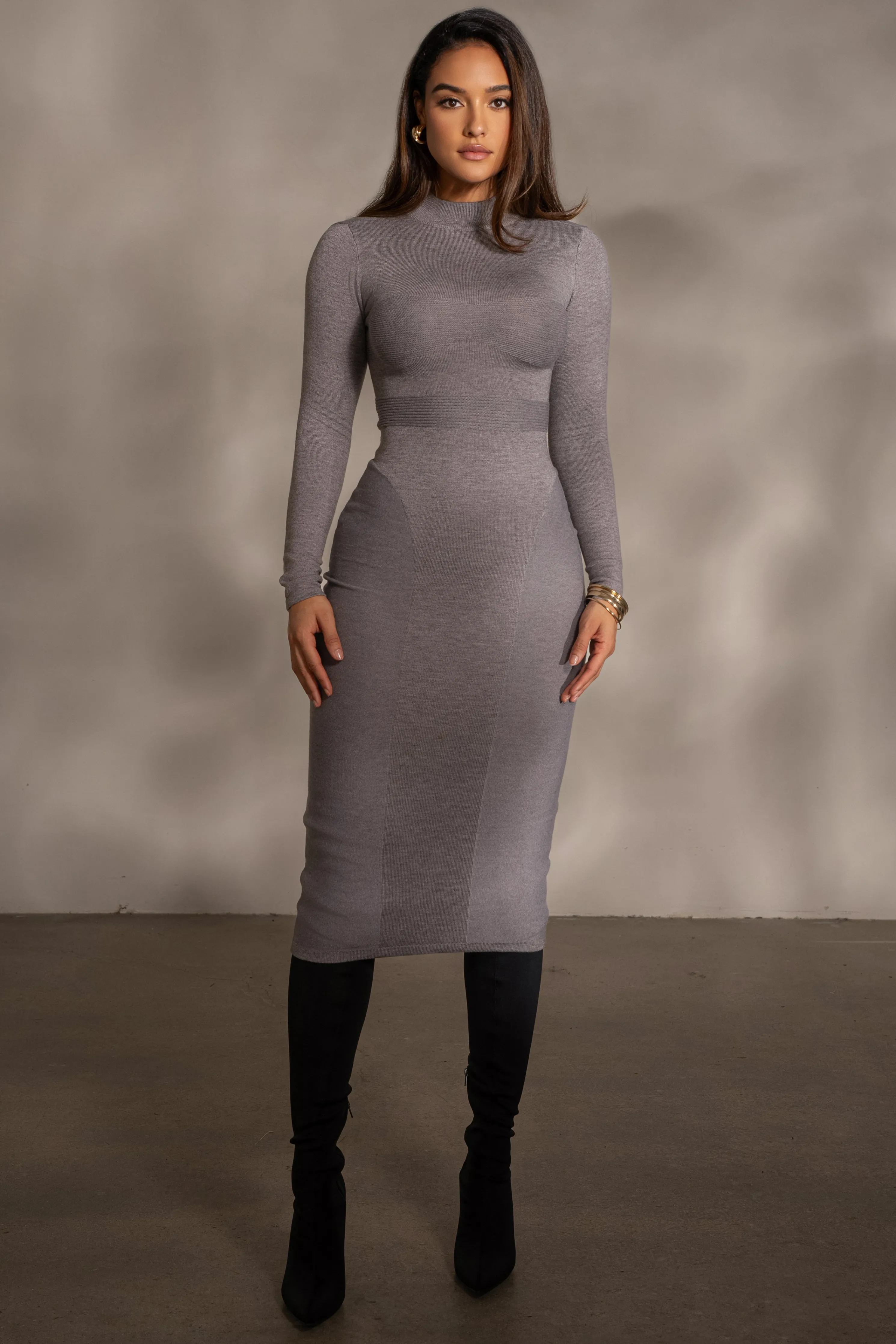 Grey Dakotah Midi Dress