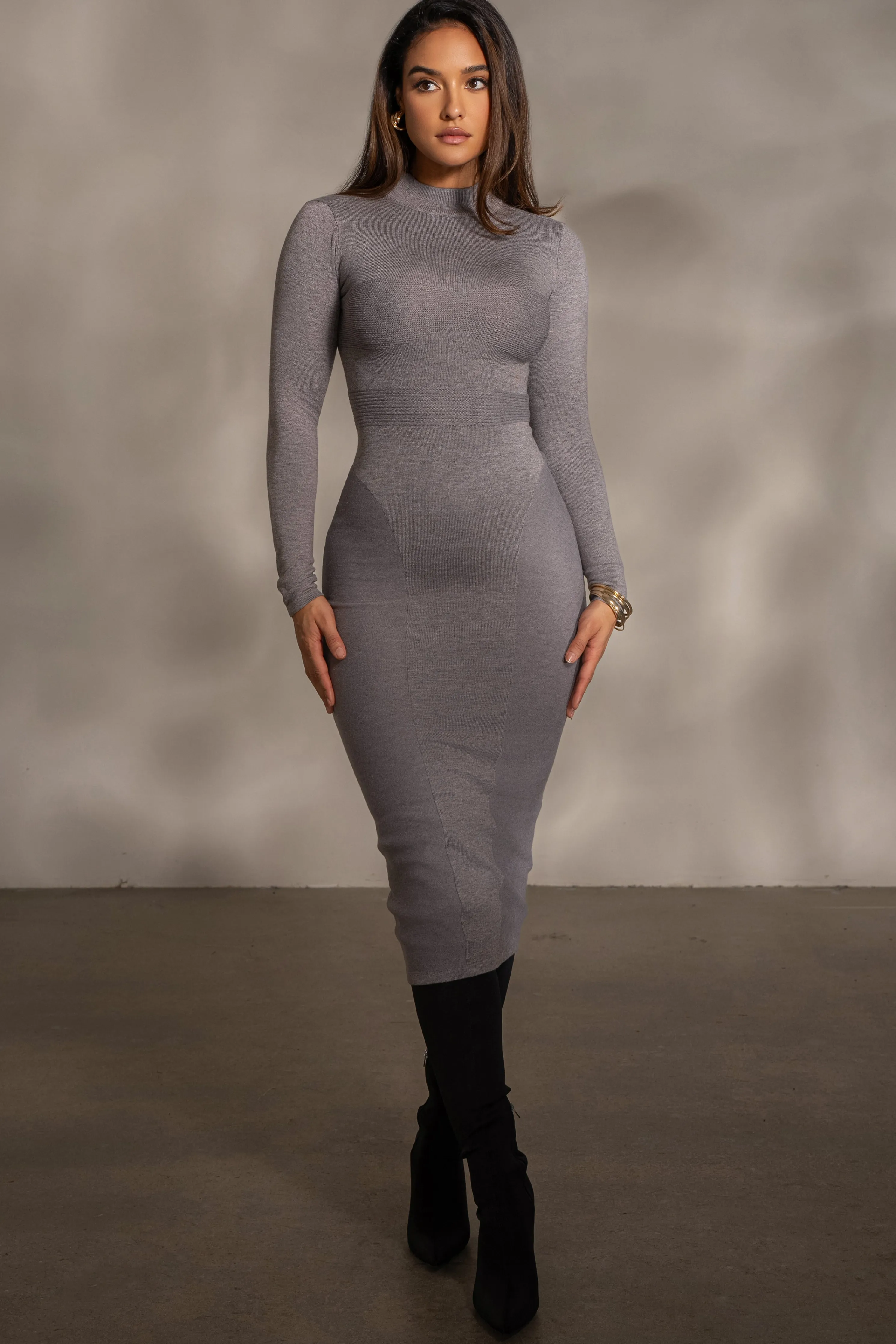 Grey Dakotah Midi Dress