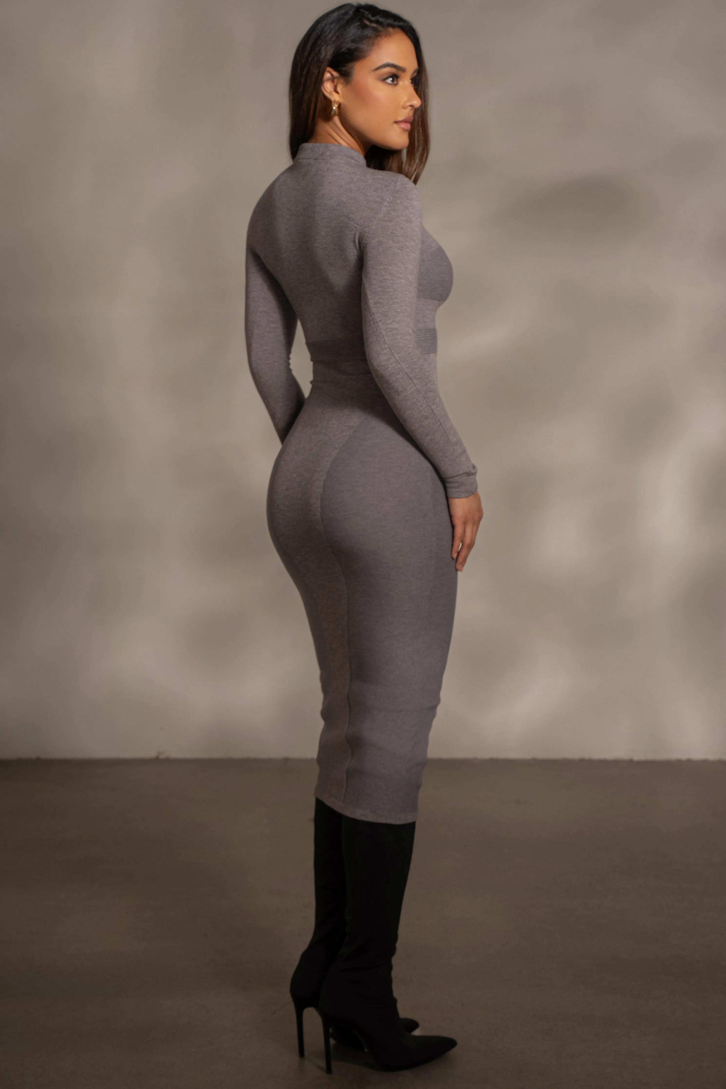 Grey Dakotah Midi Dress