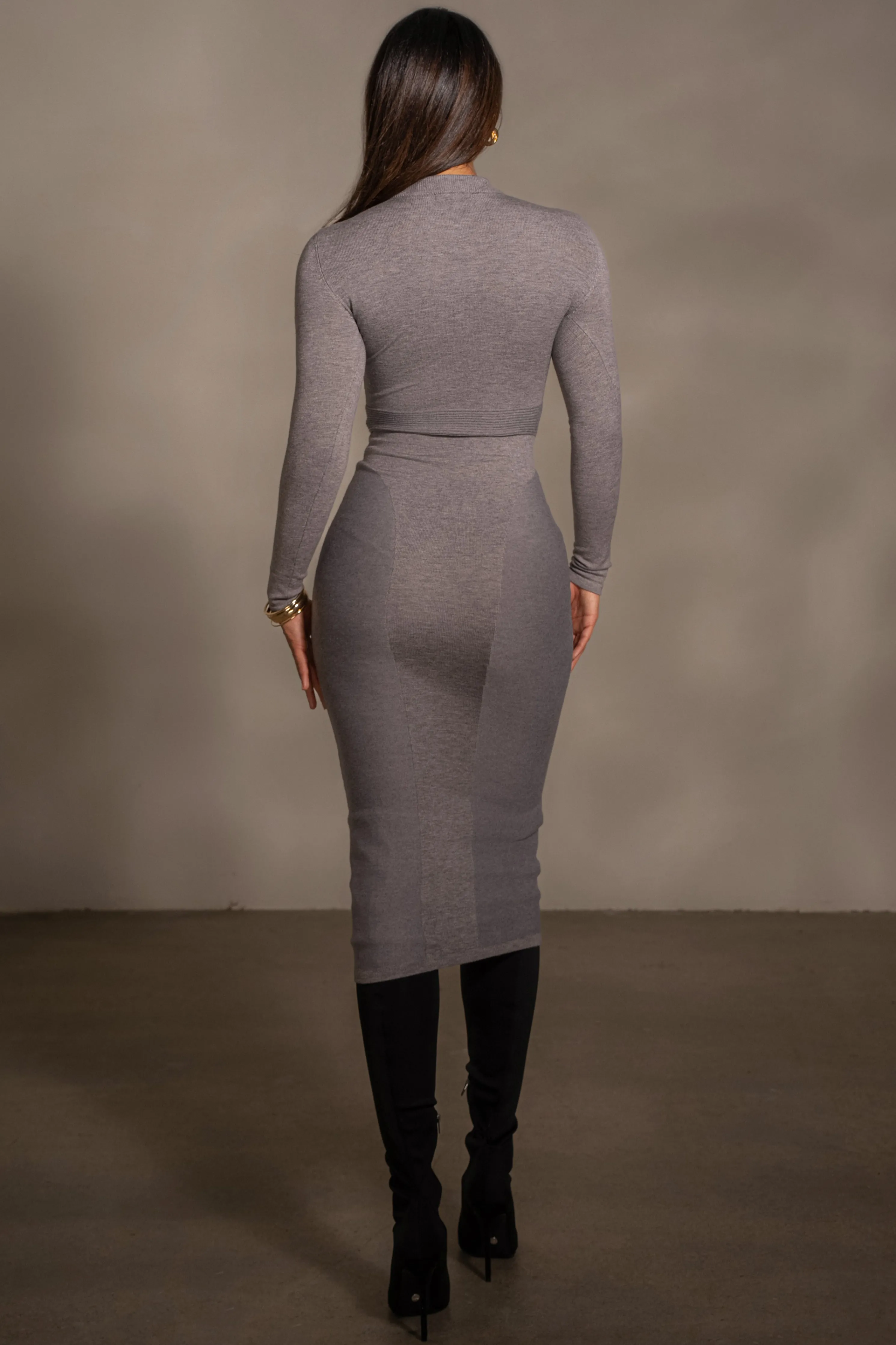 Grey Dakotah Midi Dress