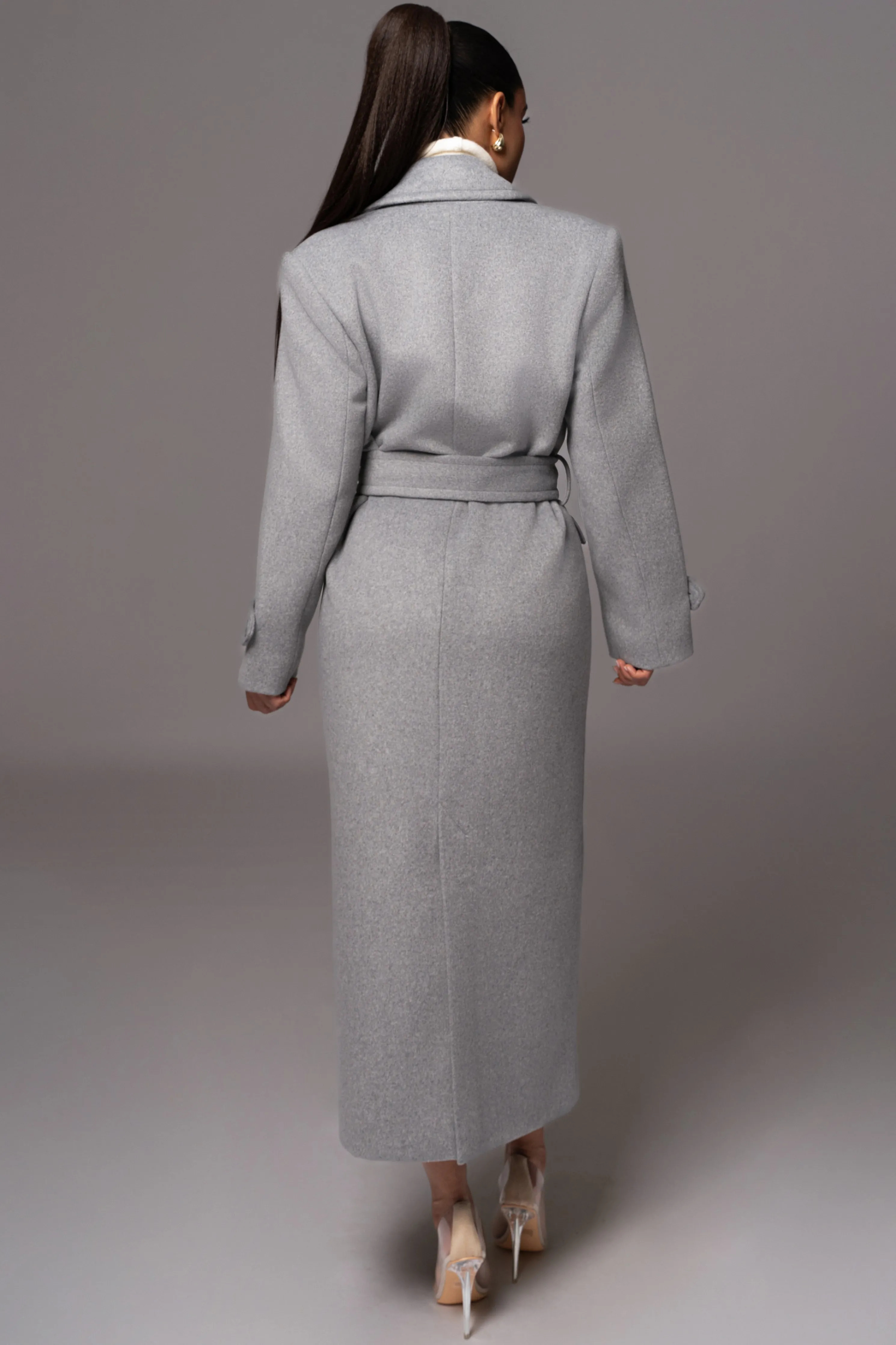 Grey Rain Or Shine Longline Coat