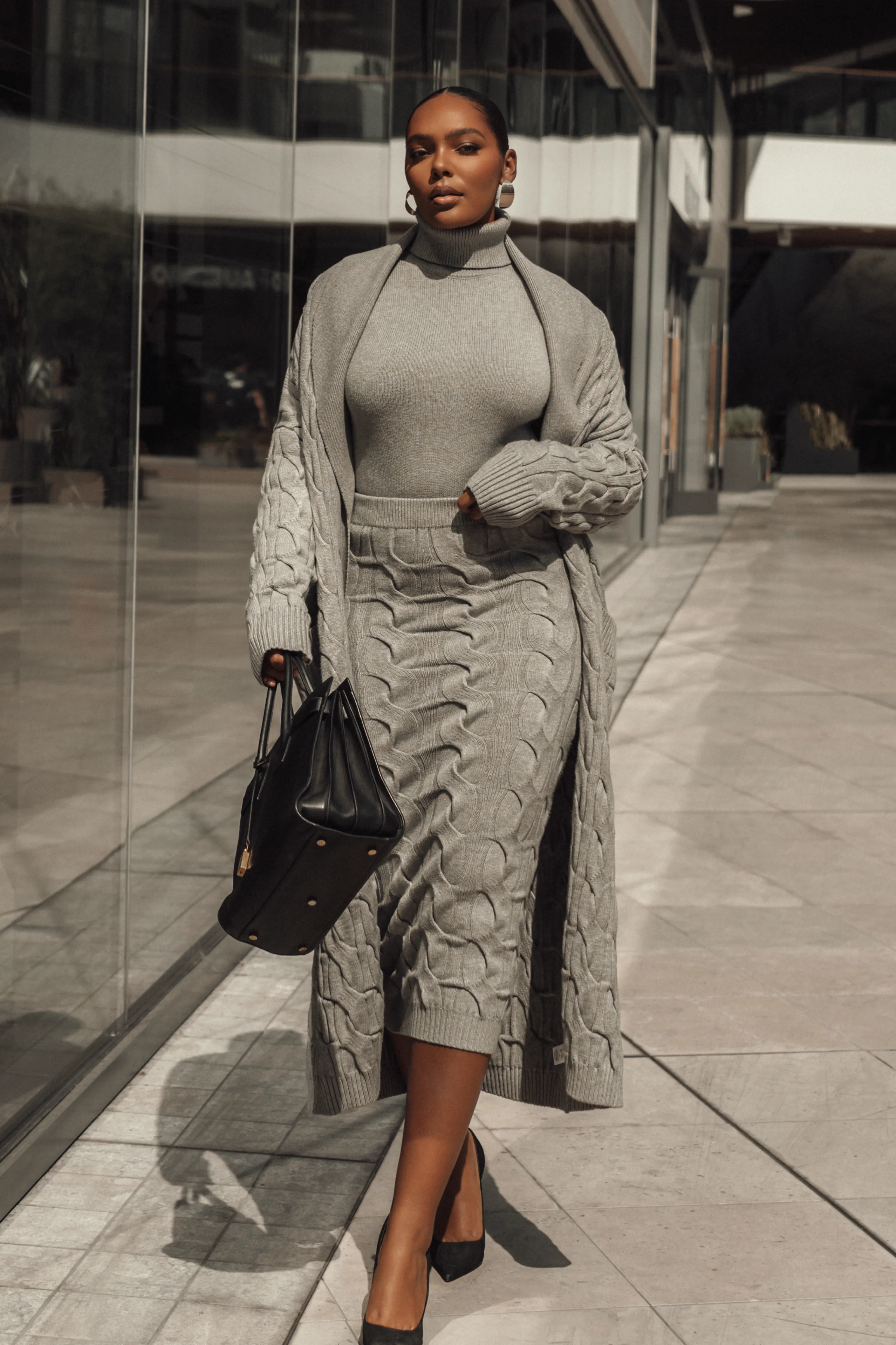 Grey Stepping Out Sweater Cardigan