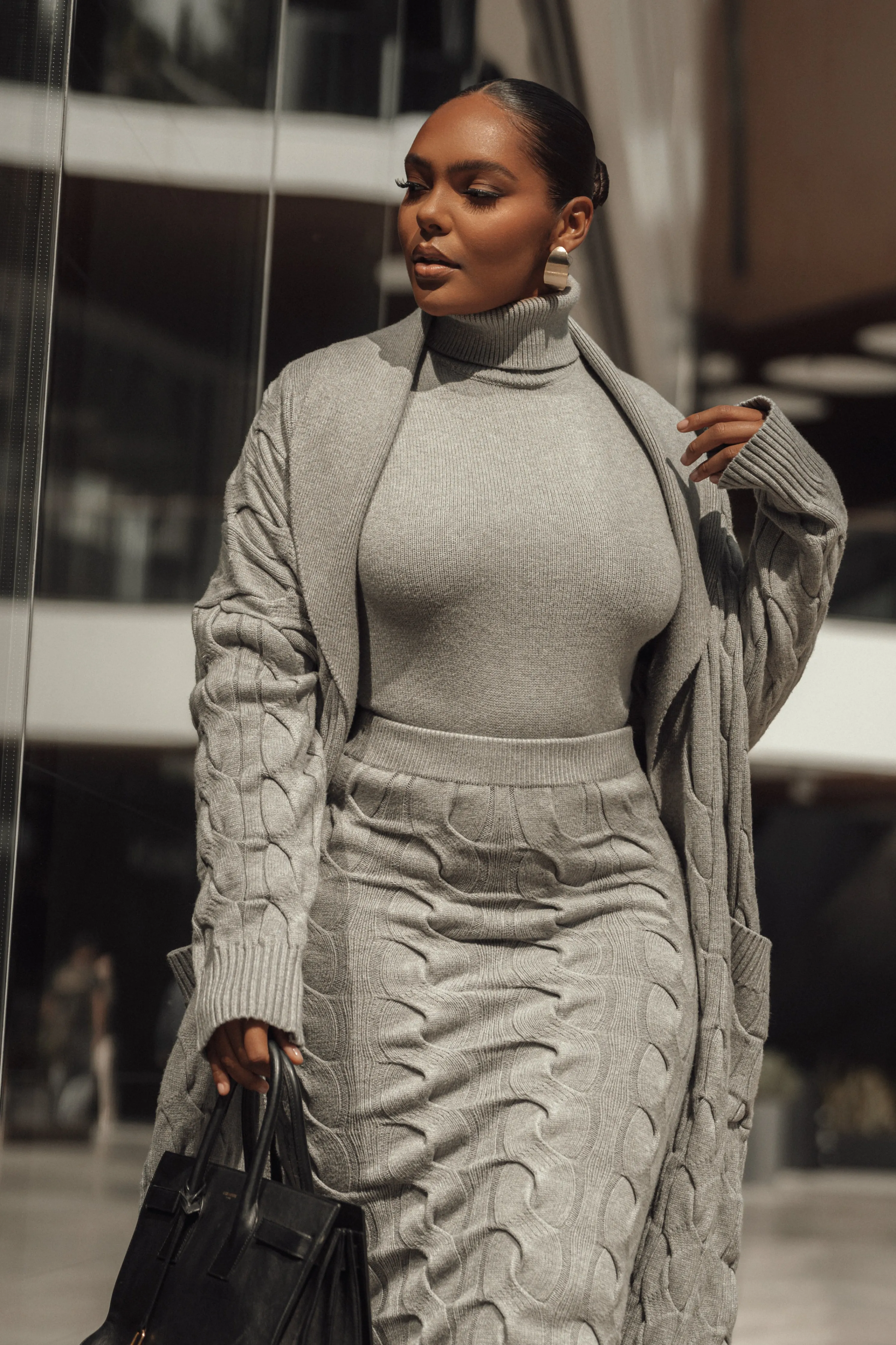 Grey Stepping Out Sweater Cardigan