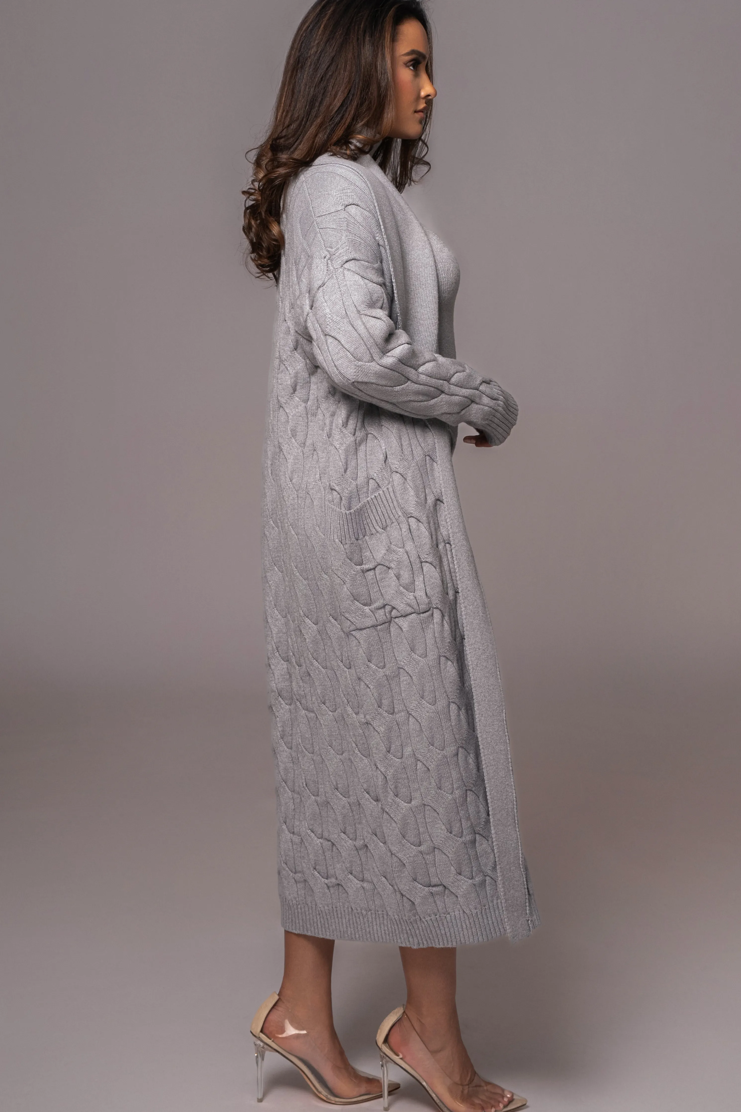 Grey Stepping Out Sweater Cardigan