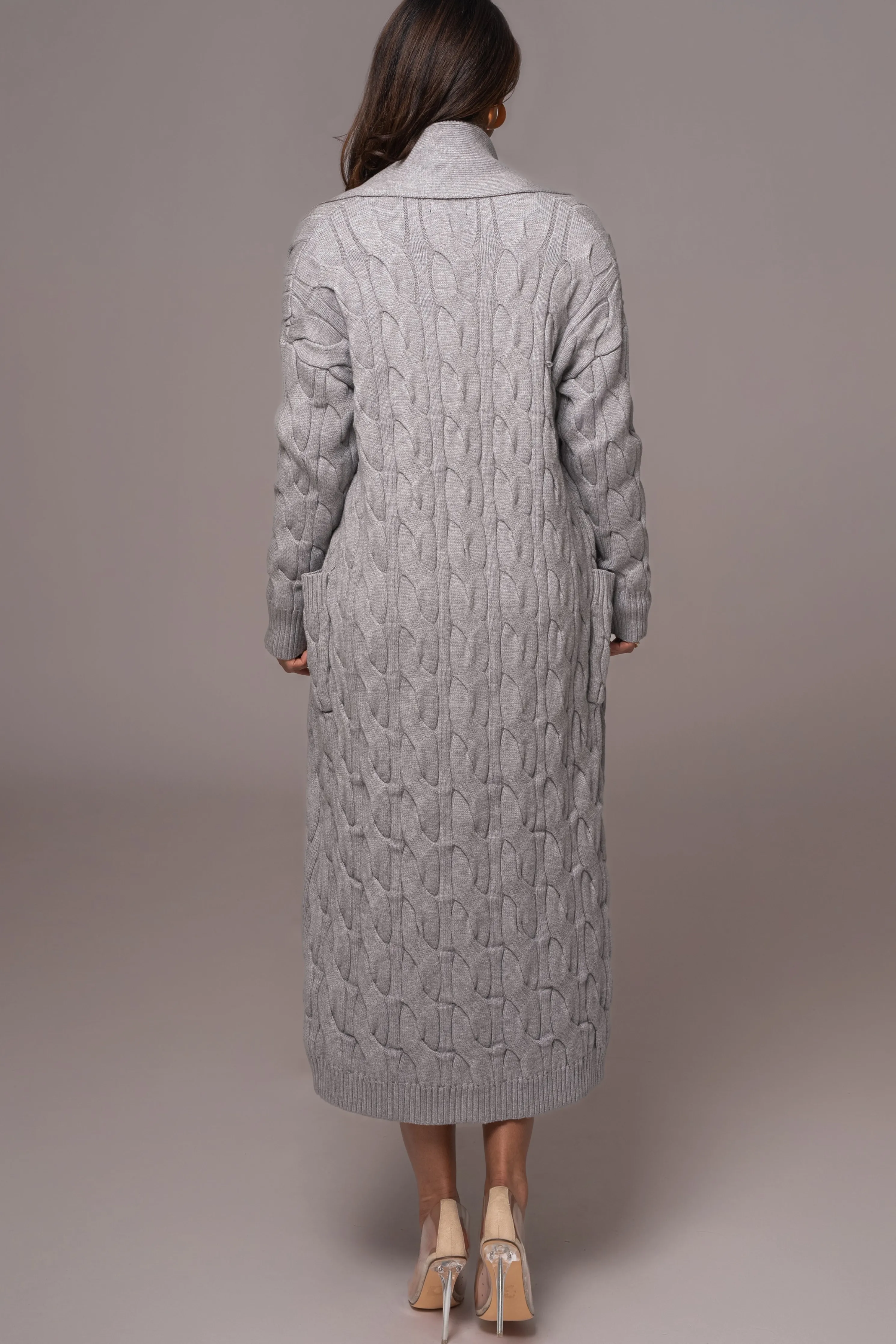 Grey Stepping Out Sweater Cardigan