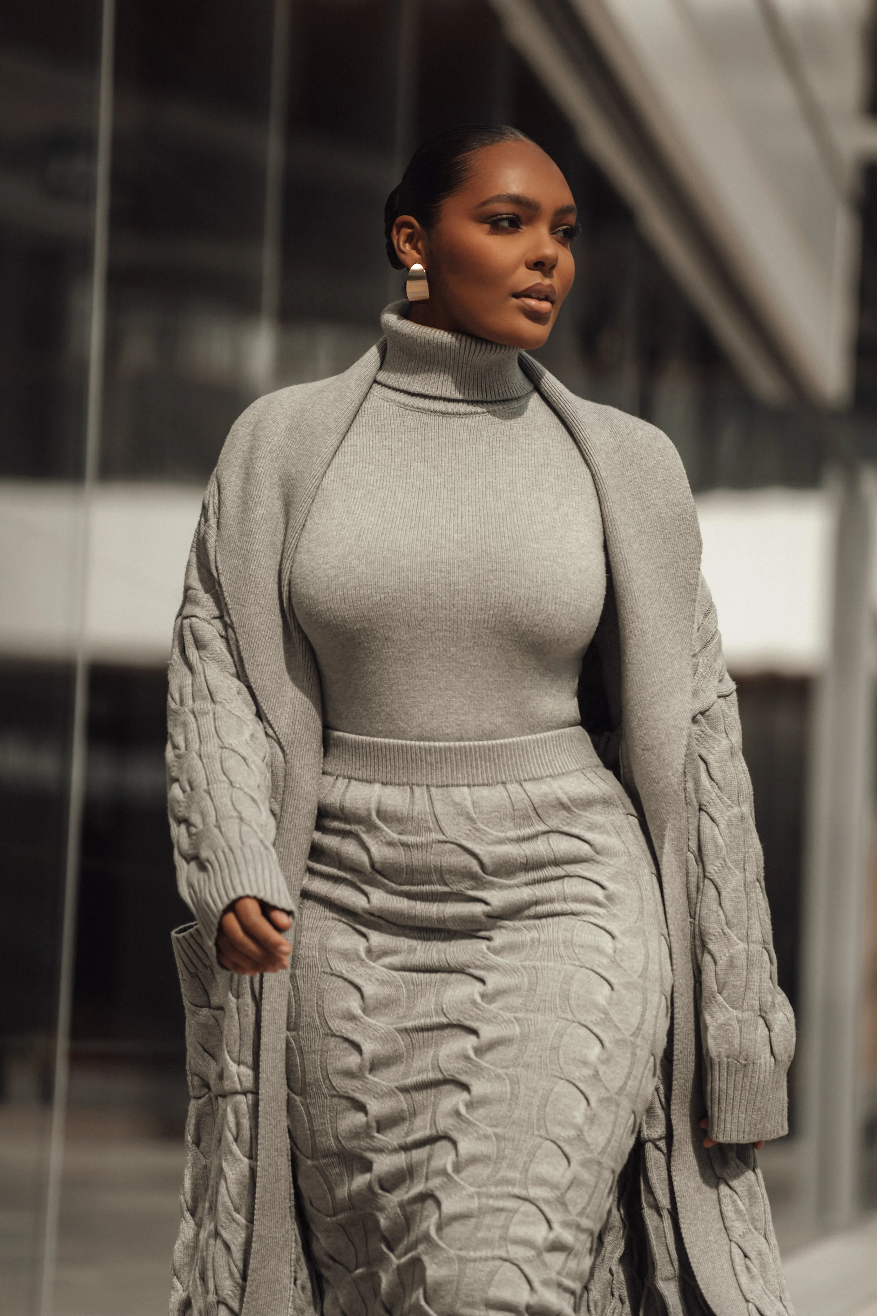 Grey Stepping Out Sweater Cardigan