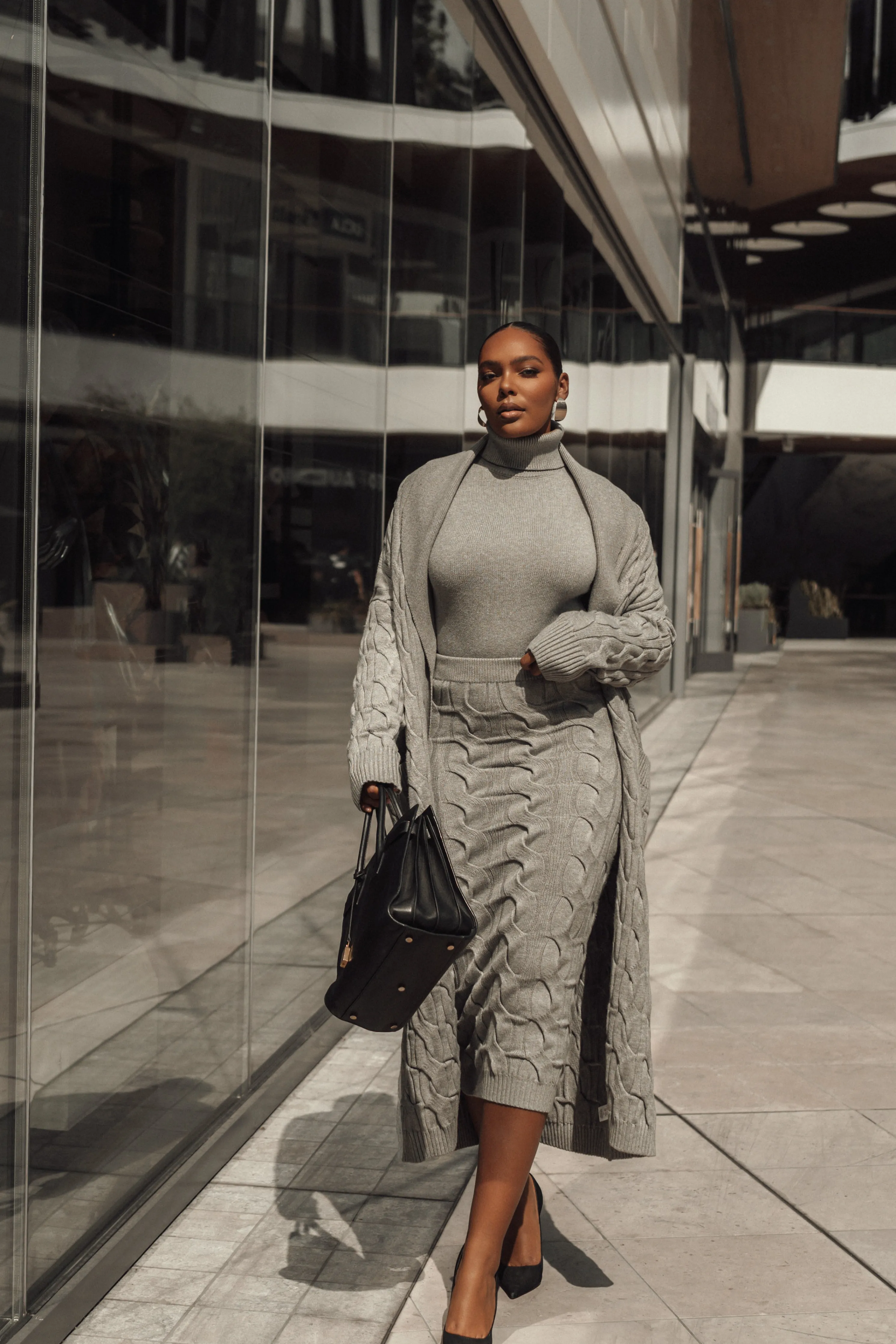 Grey Stepping Out Sweater Cardigan