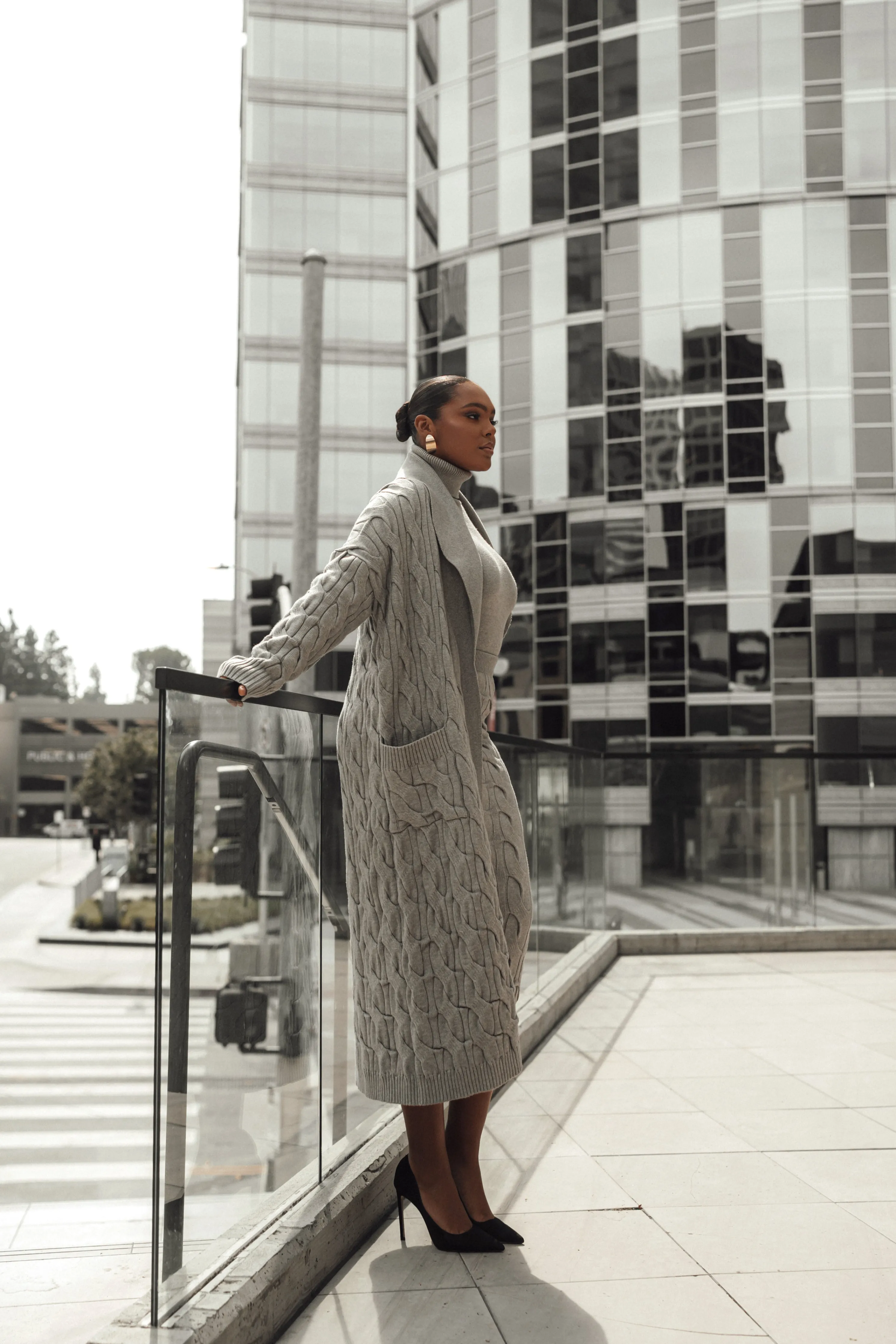 Grey Stepping Out Sweater Cardigan