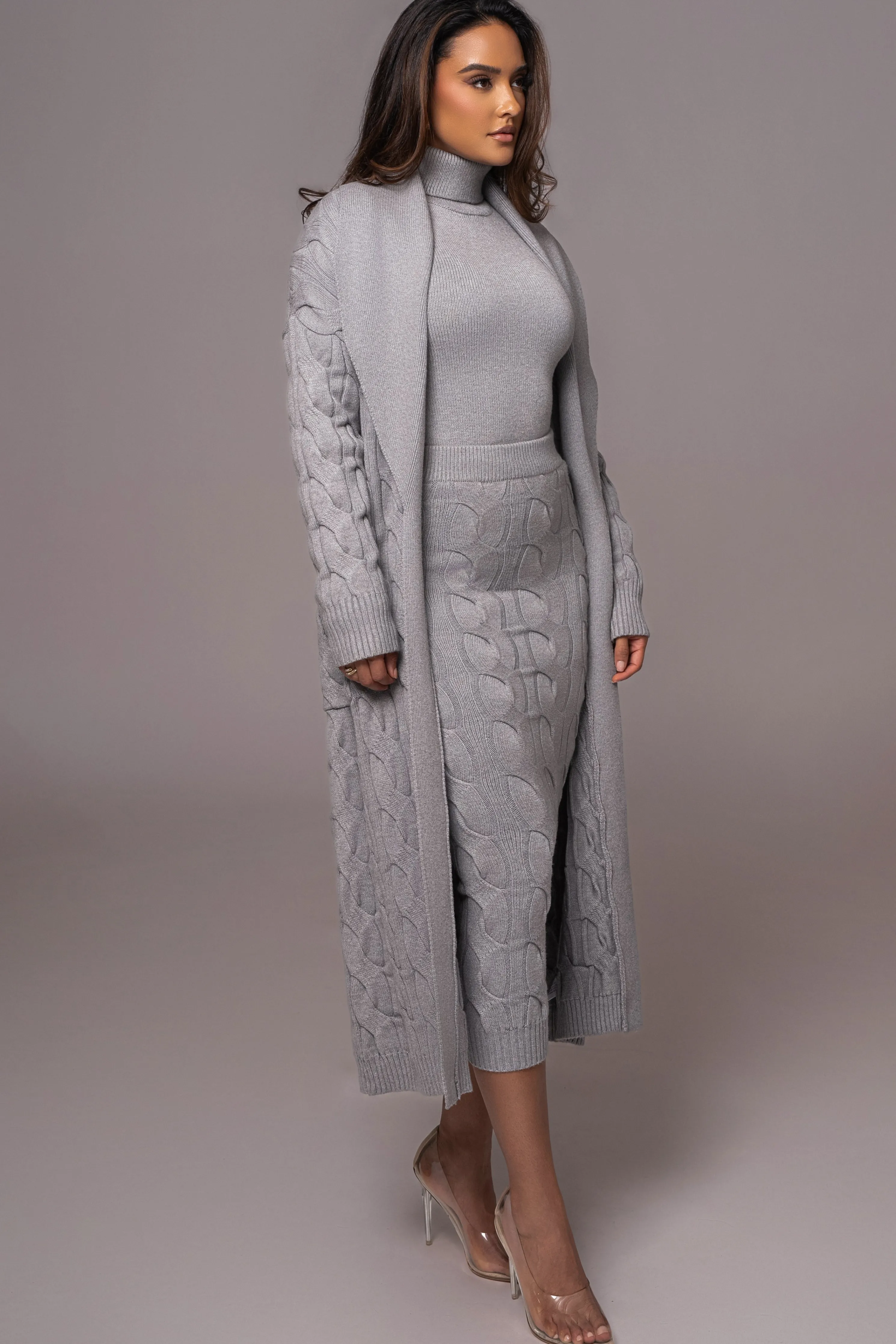 Grey Stepping Out Sweater Cardigan