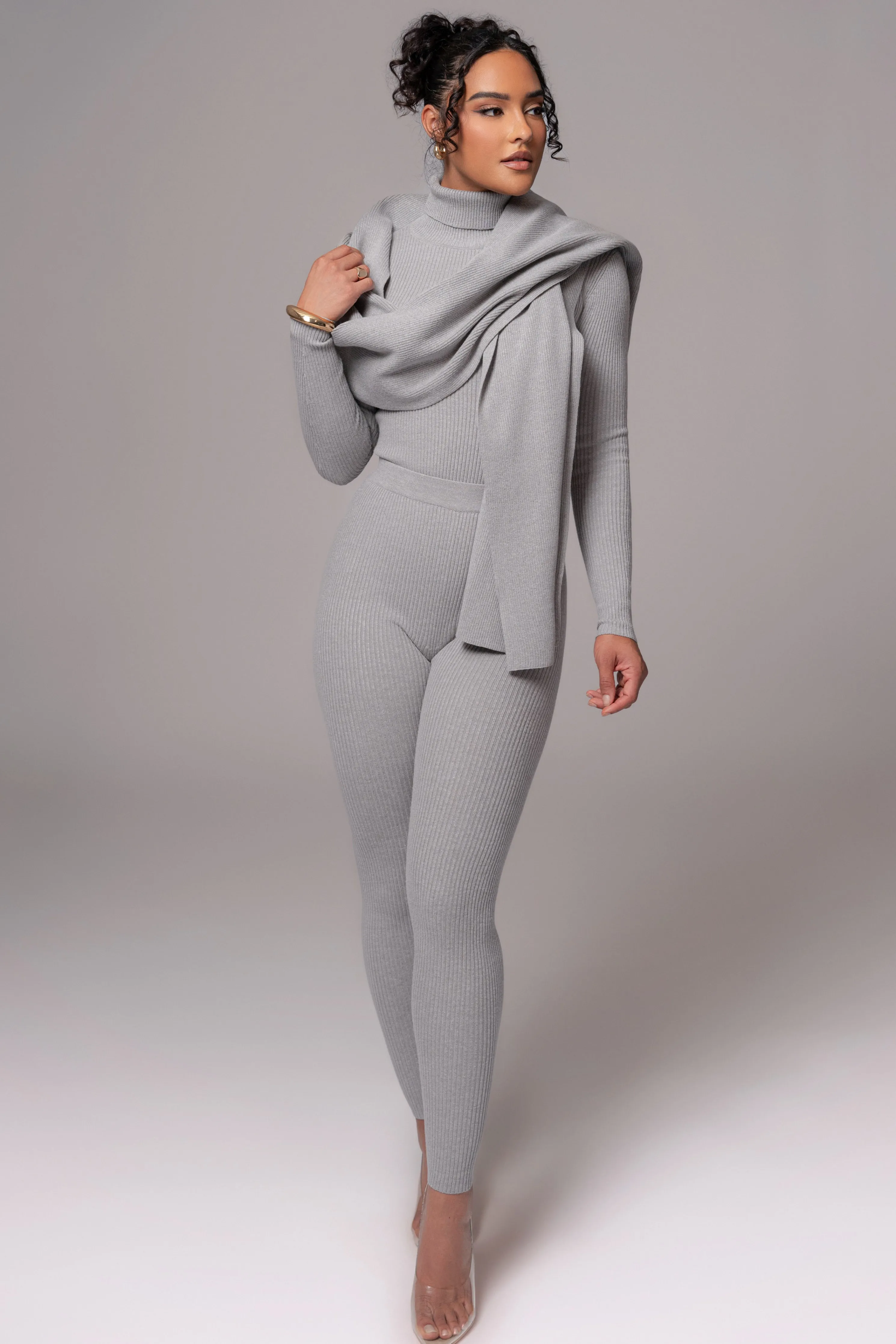 Heather Grey Cardinal Essential Knit Scarf