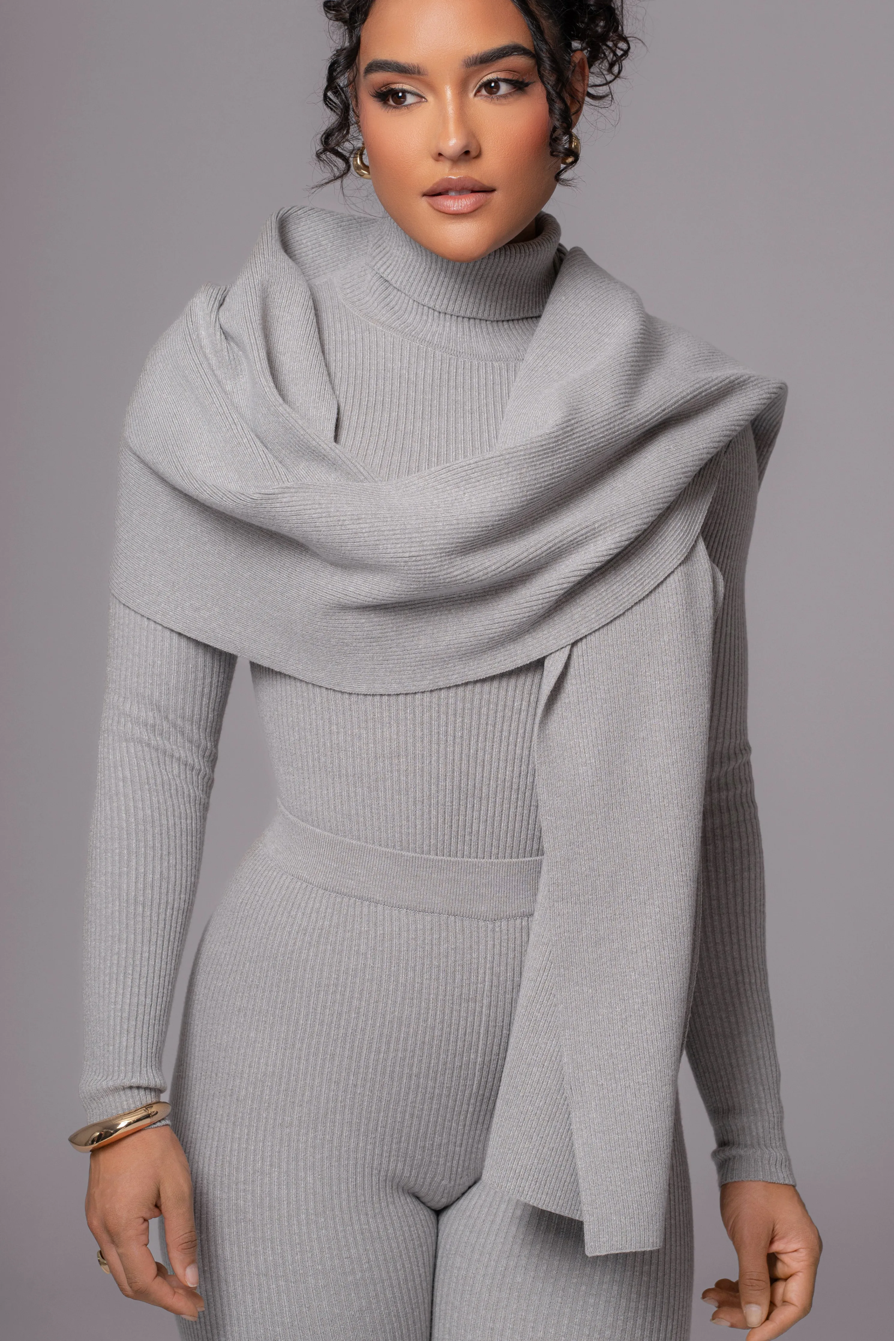 Heather Grey Cardinal Essential Knit Scarf