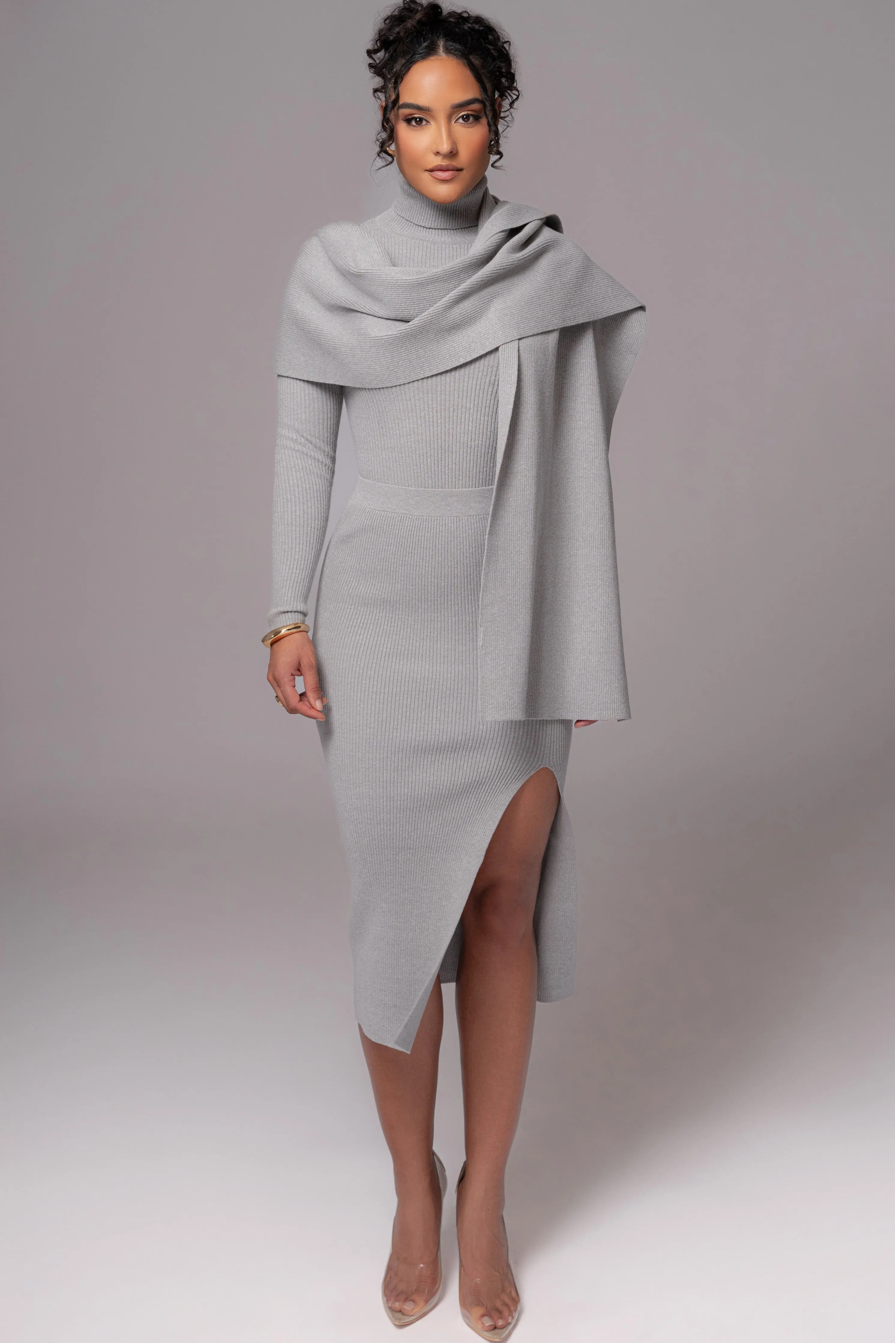 Heather Grey Cardinal Essential Knit Scarf