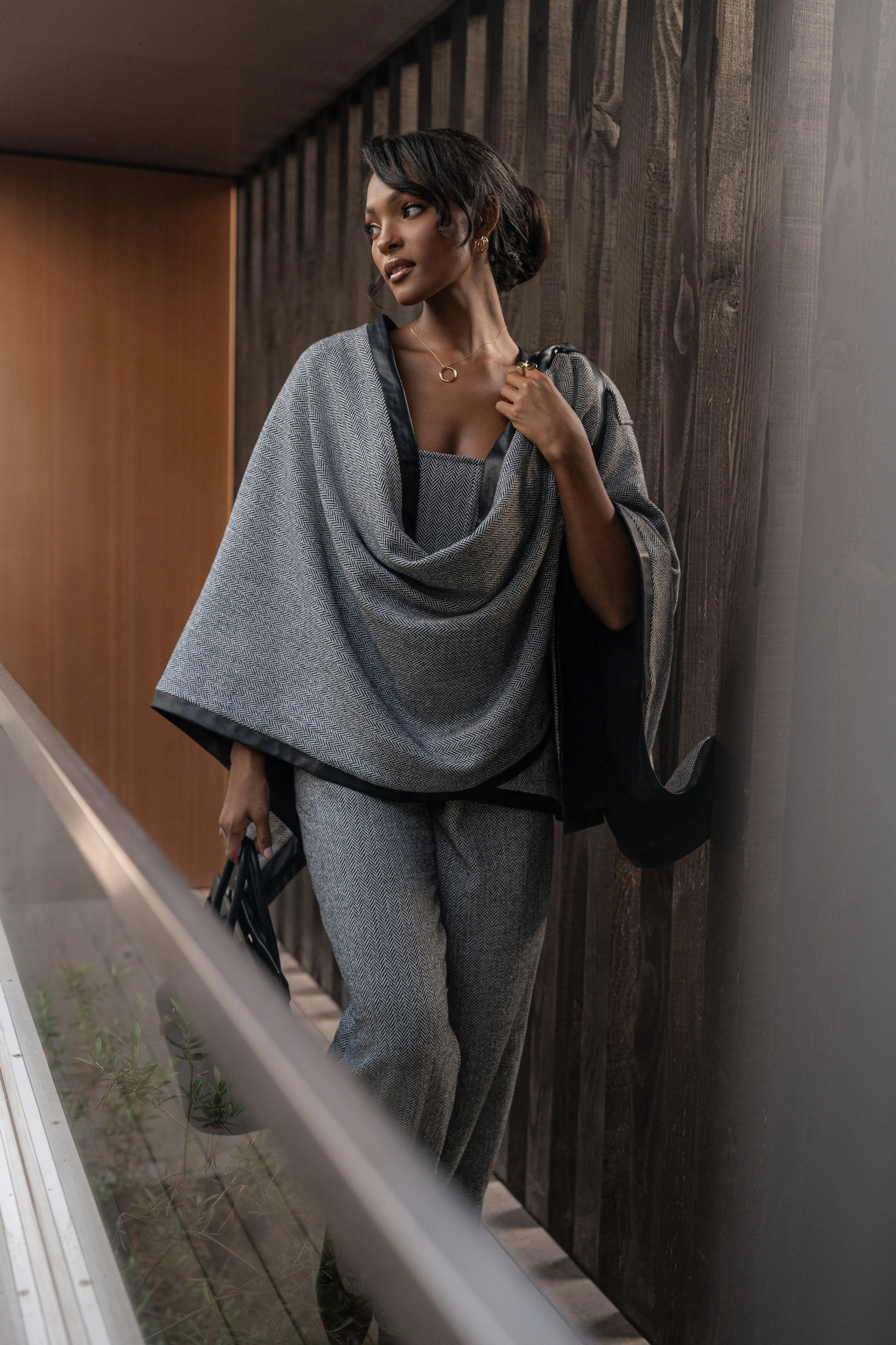 Herringbone Reversible Shawl