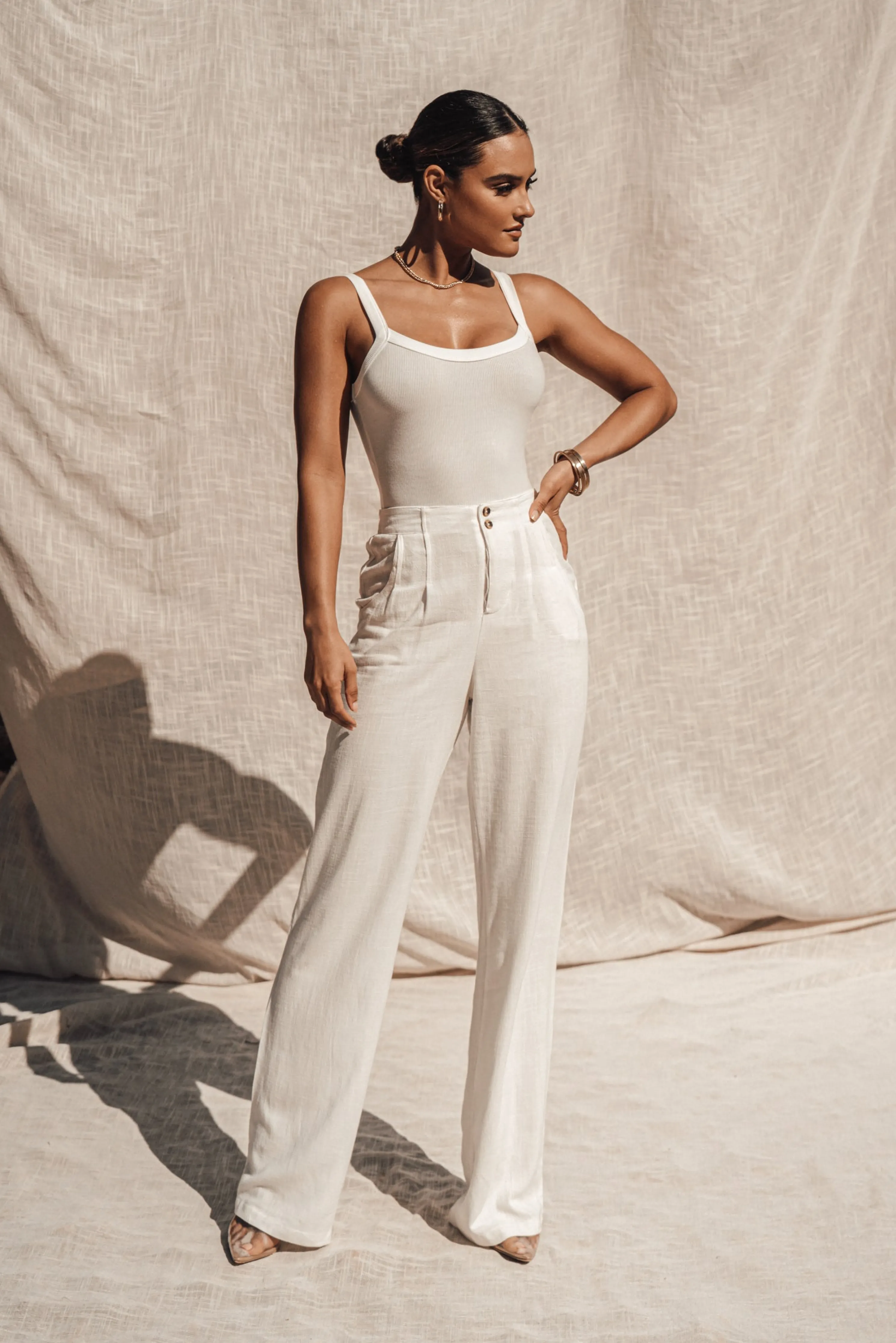 Ivory Akito Ribbed Bodysuit