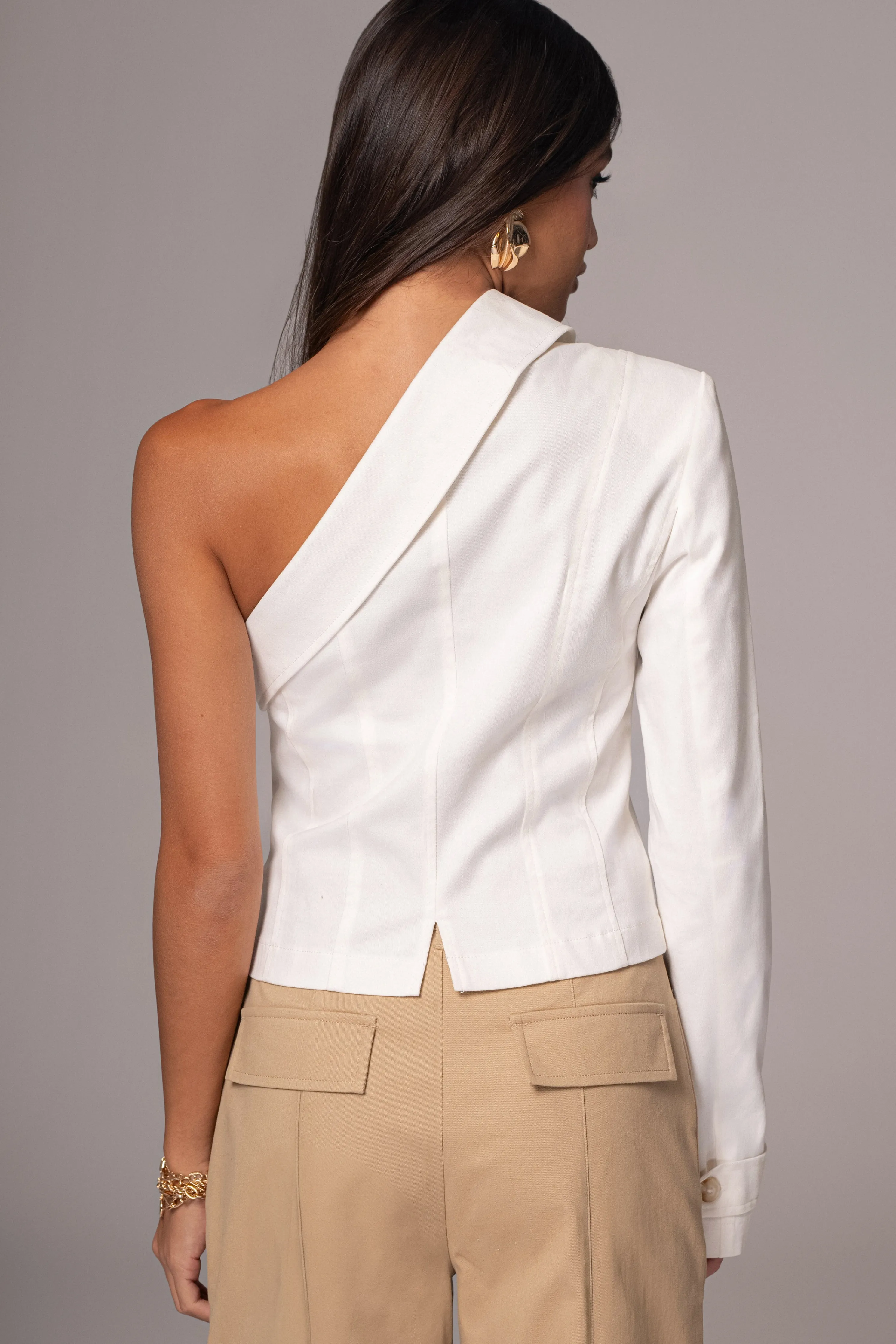 Ivory Amal One Shoulder Top