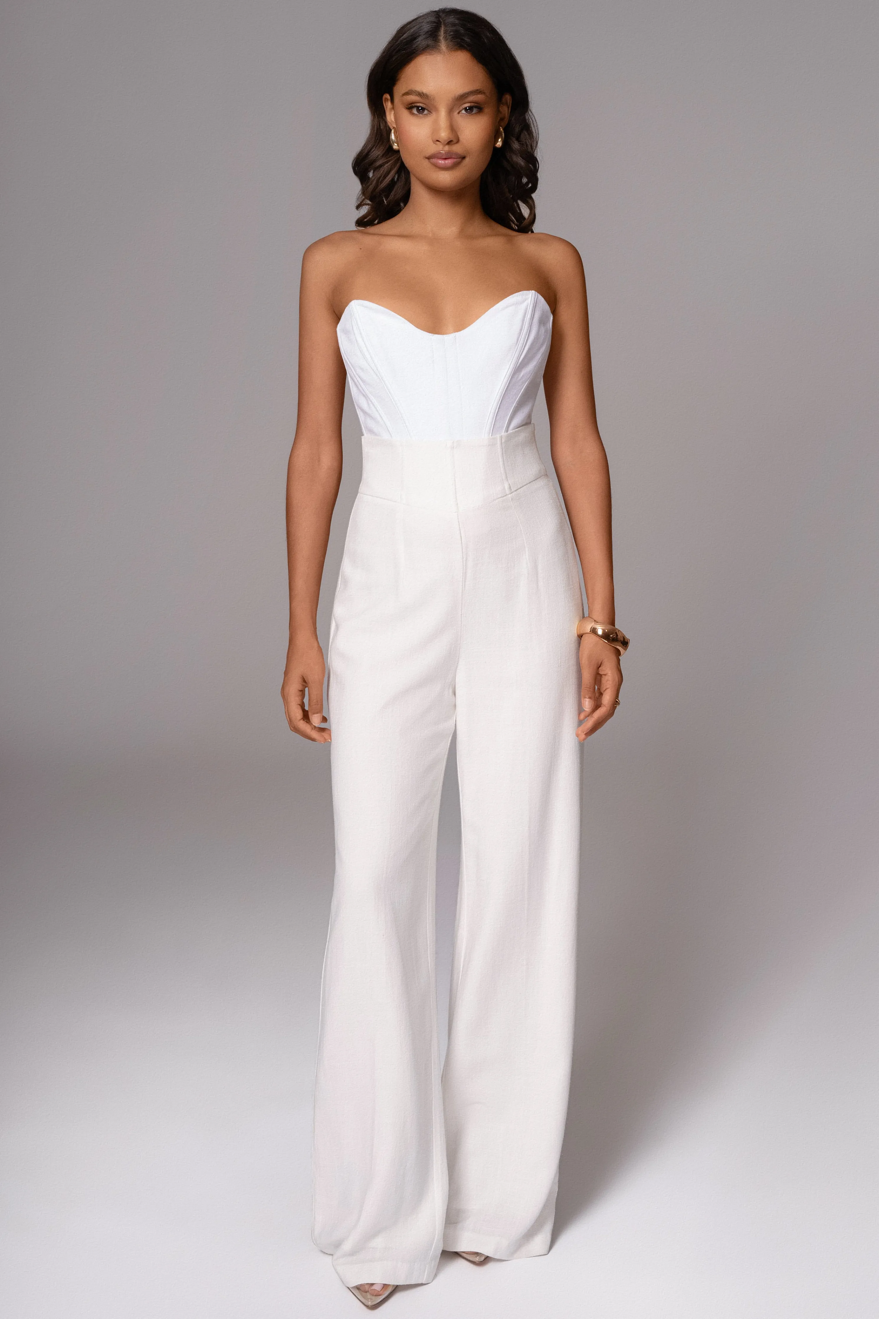 Ivory Beyond The Sea Linen Corset