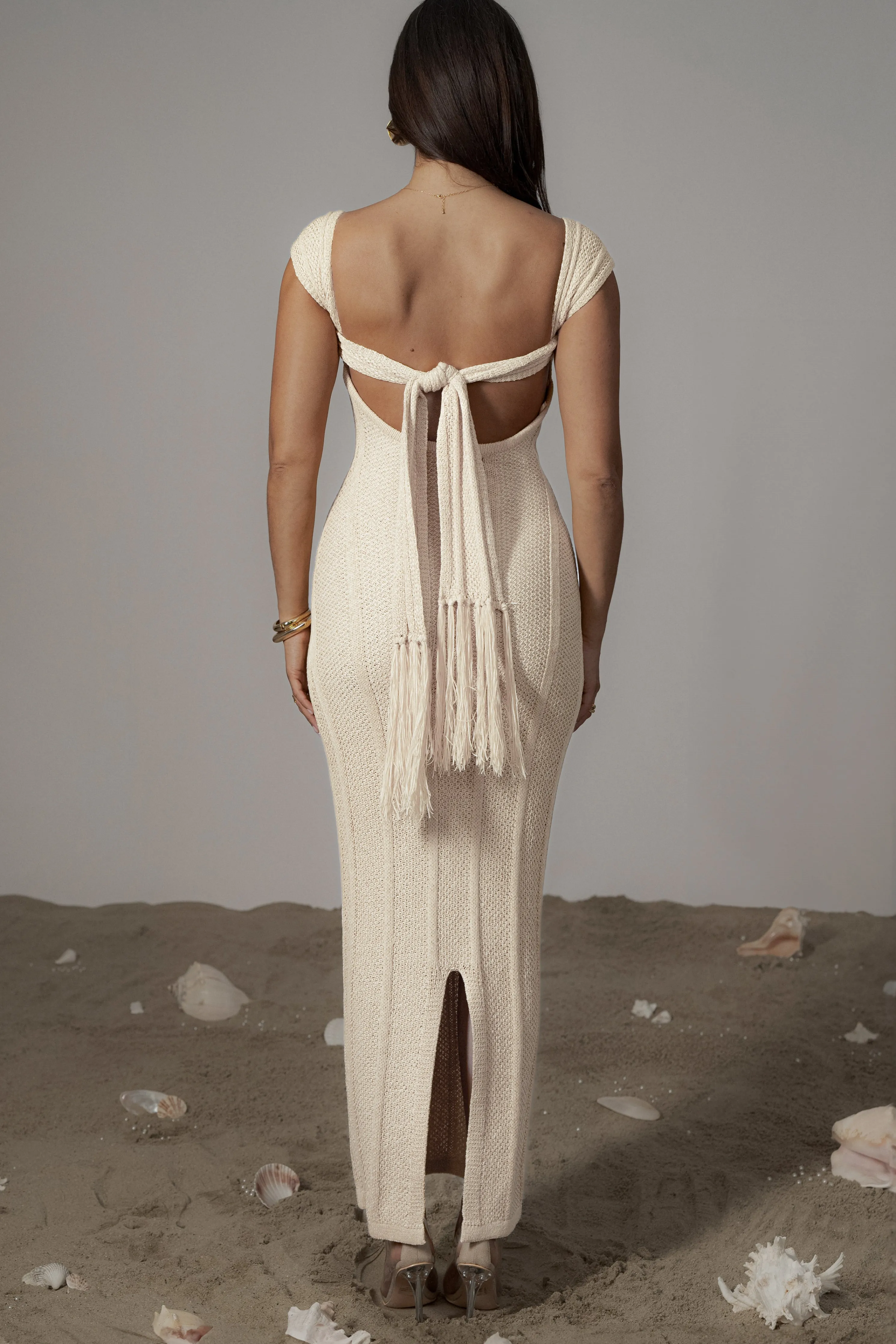 Ivory Blanca Strapless Maxi Dress