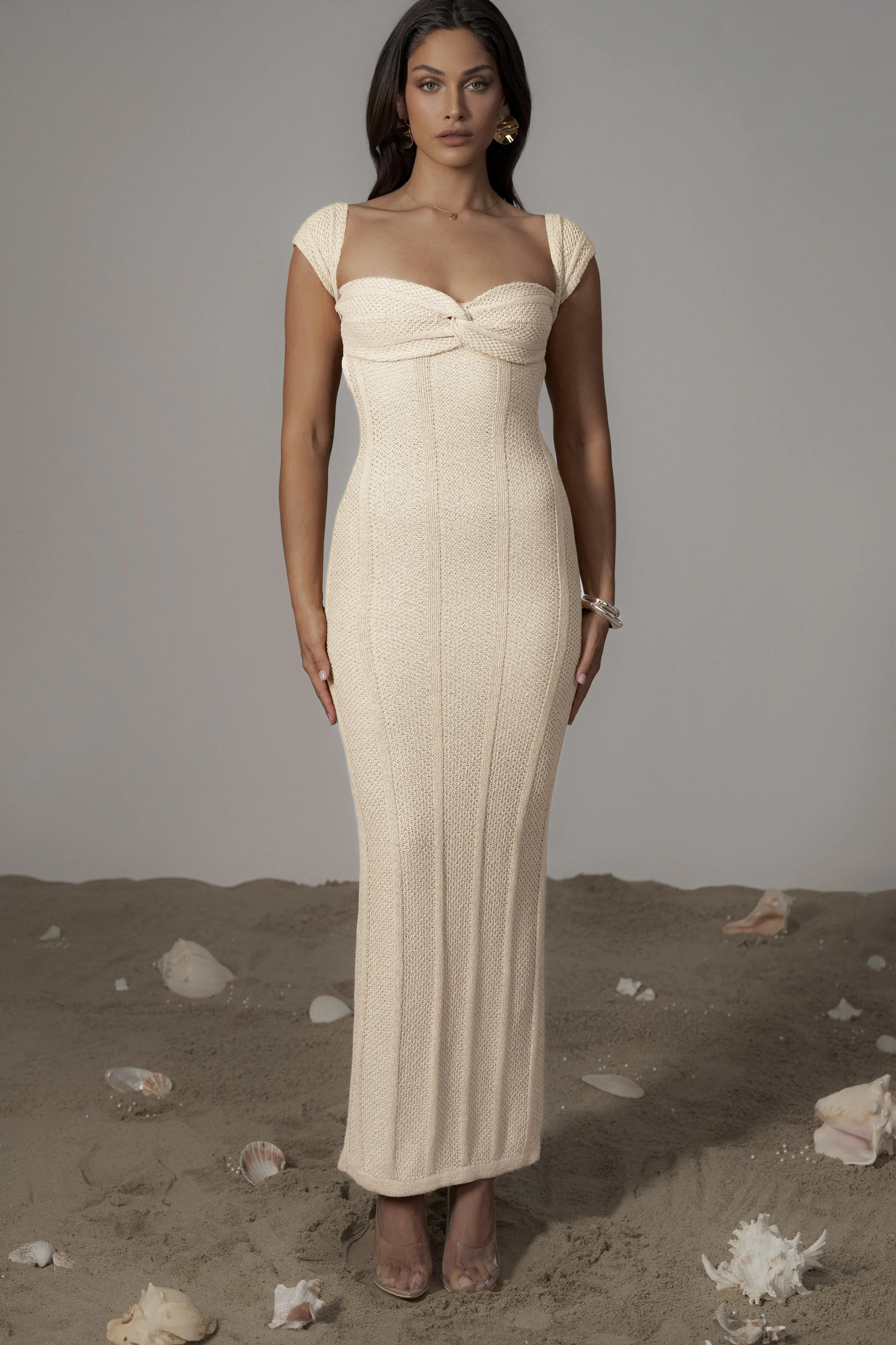 Ivory Blanca Strapless Maxi Dress