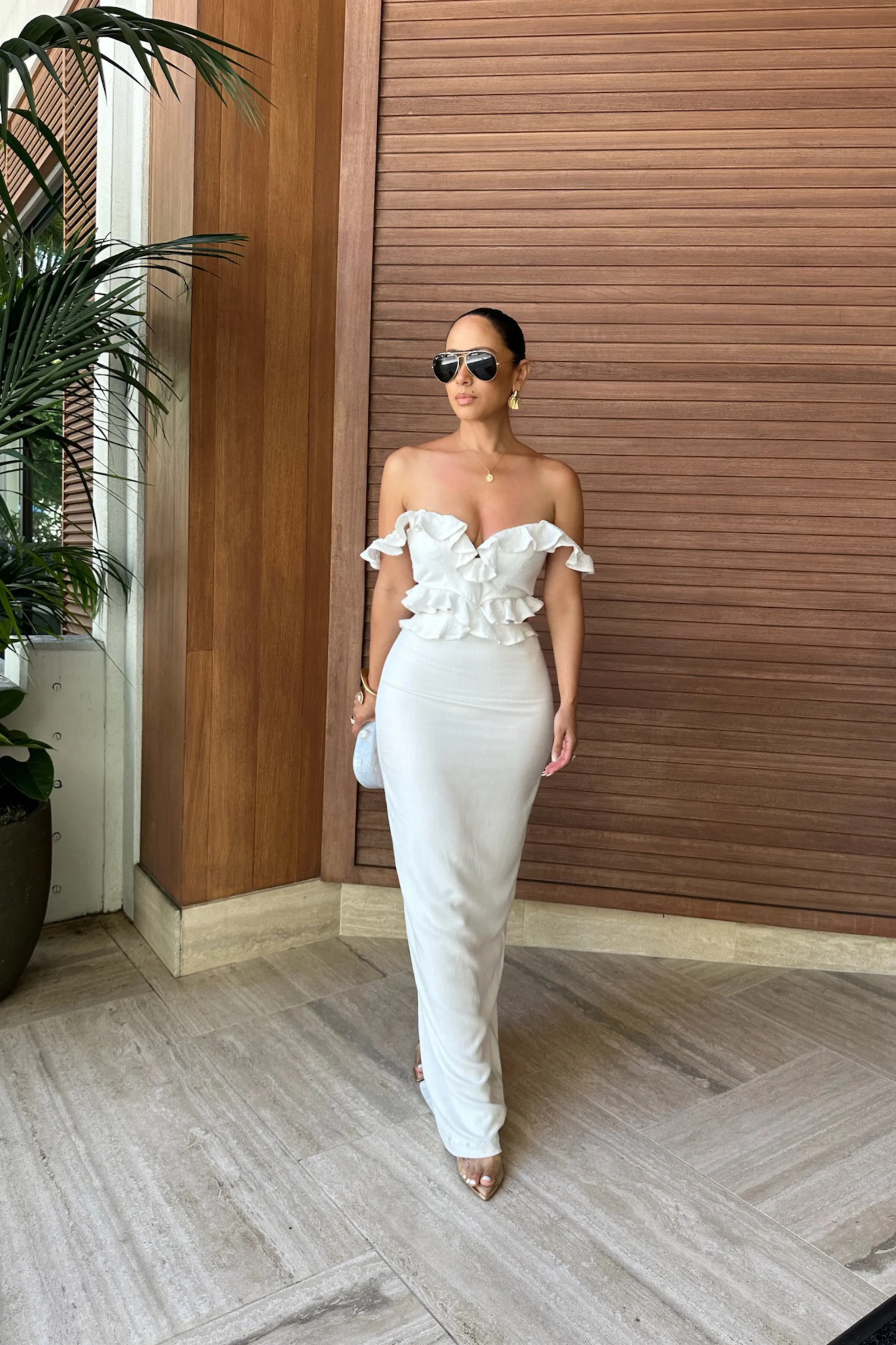 Ivory Brighter Days Linen Maxi Dress