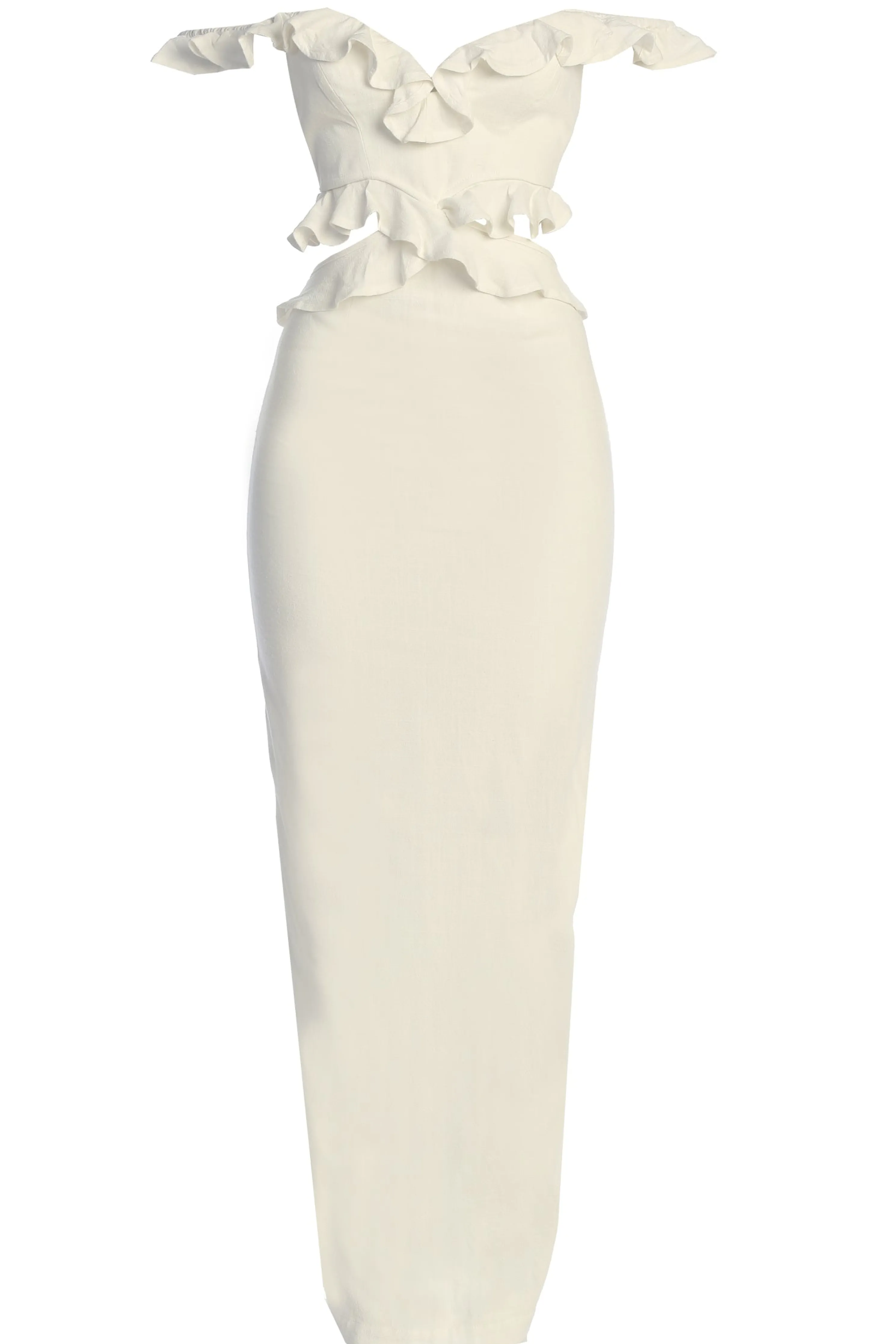 Ivory Brighter Days Linen Maxi Dress