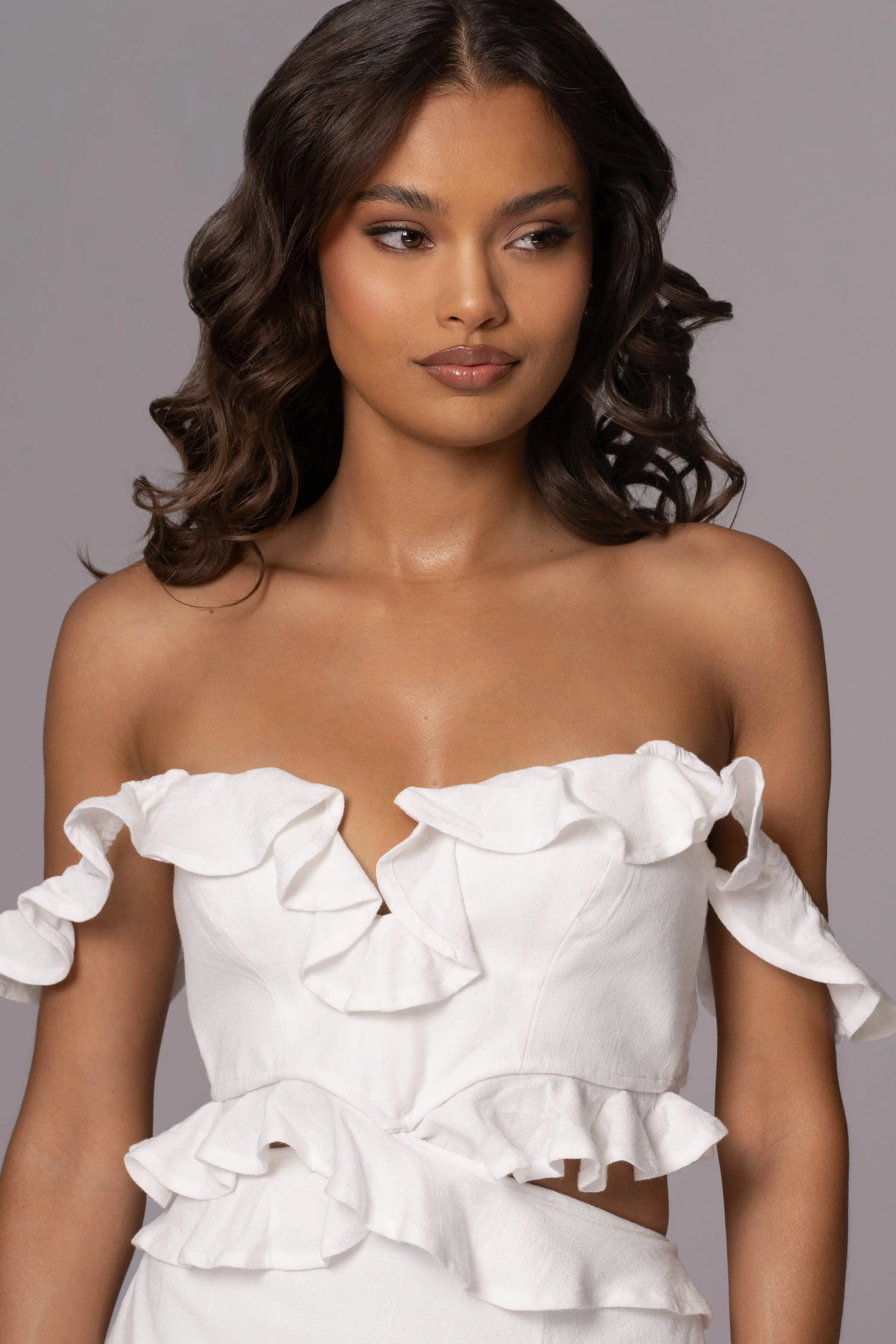 Ivory Brighter Days Linen Maxi Dress