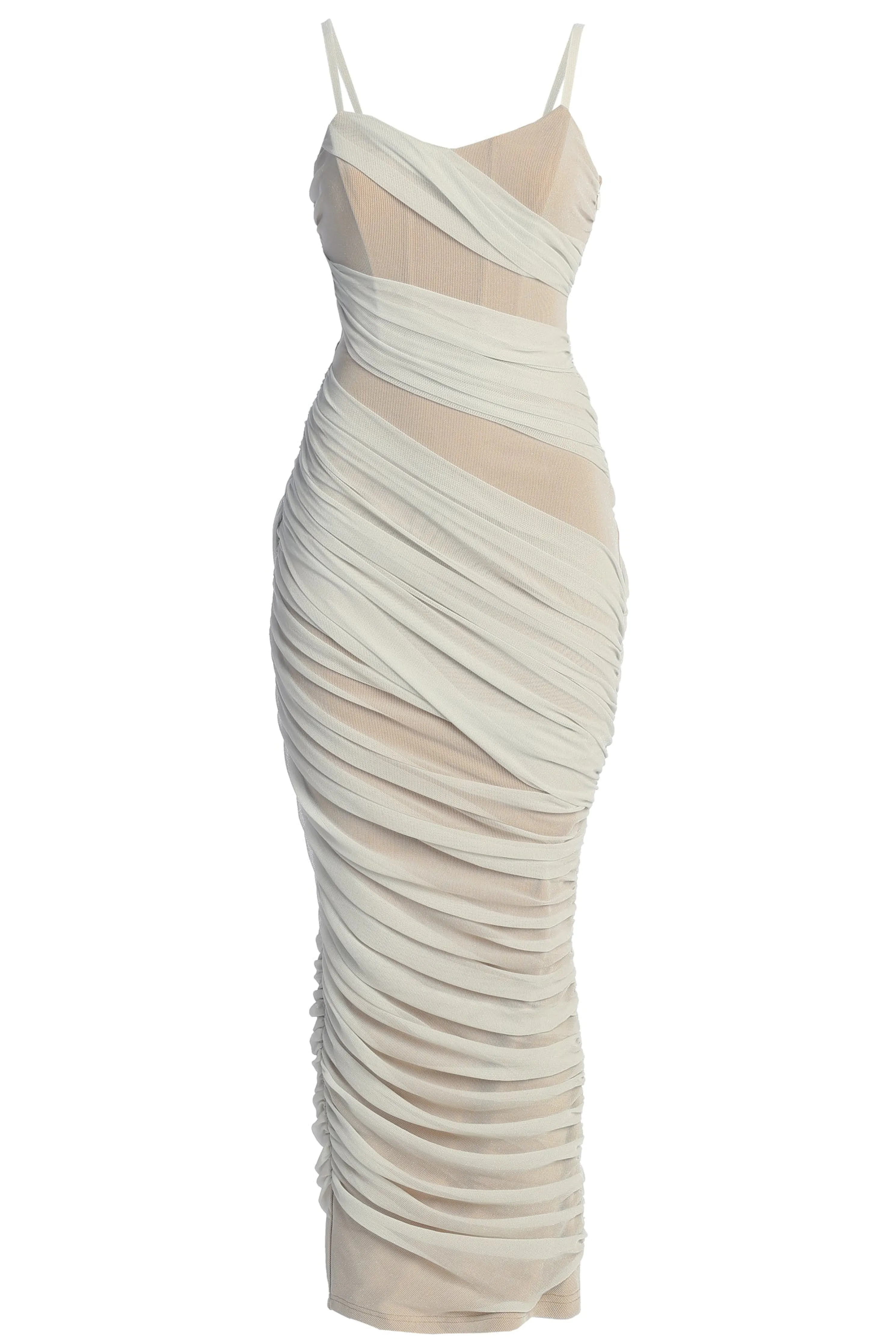 Ivory Catalina Lurex Knit Maxi Dress