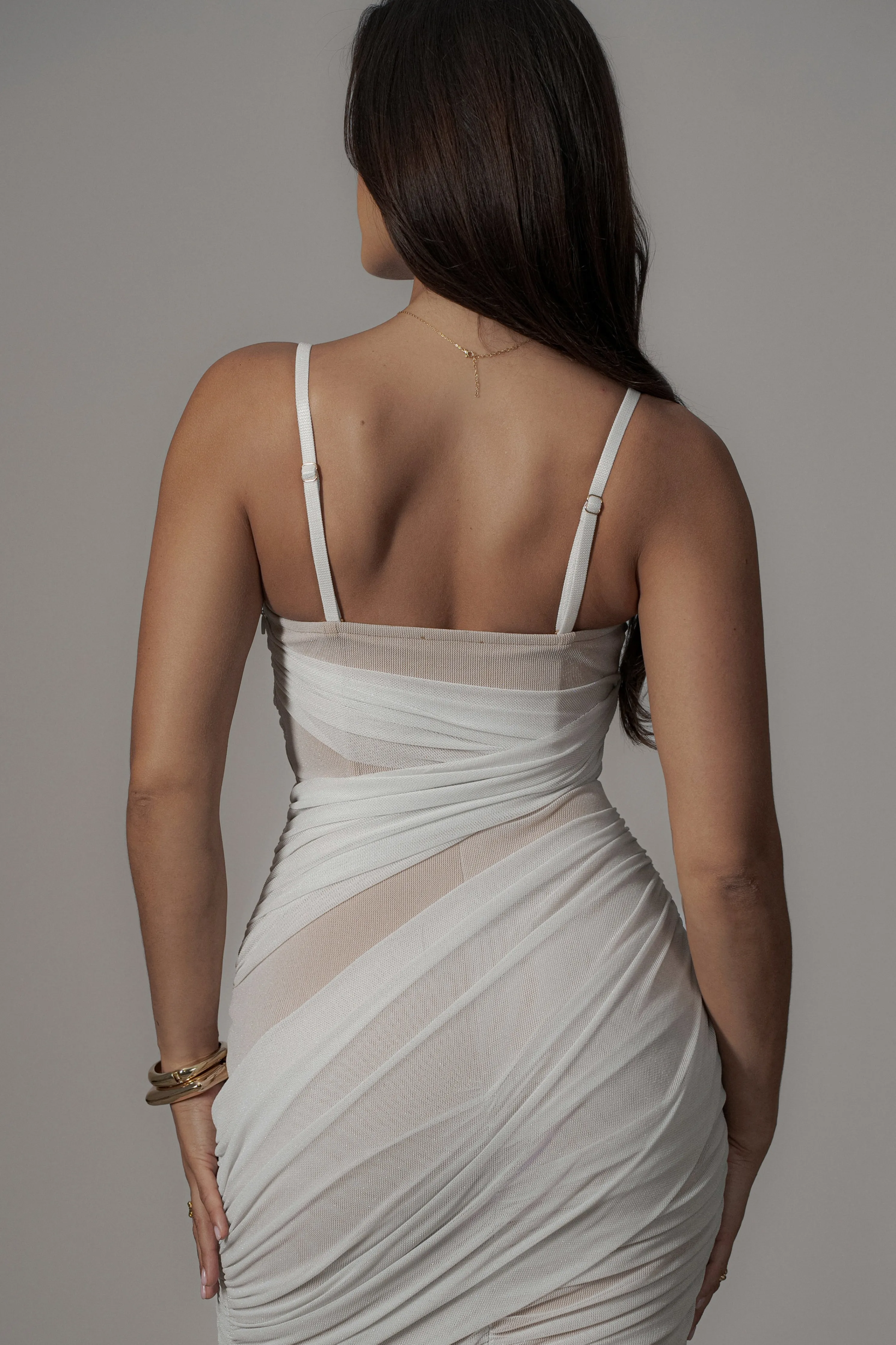 Ivory Catalina Lurex Knit Maxi Dress