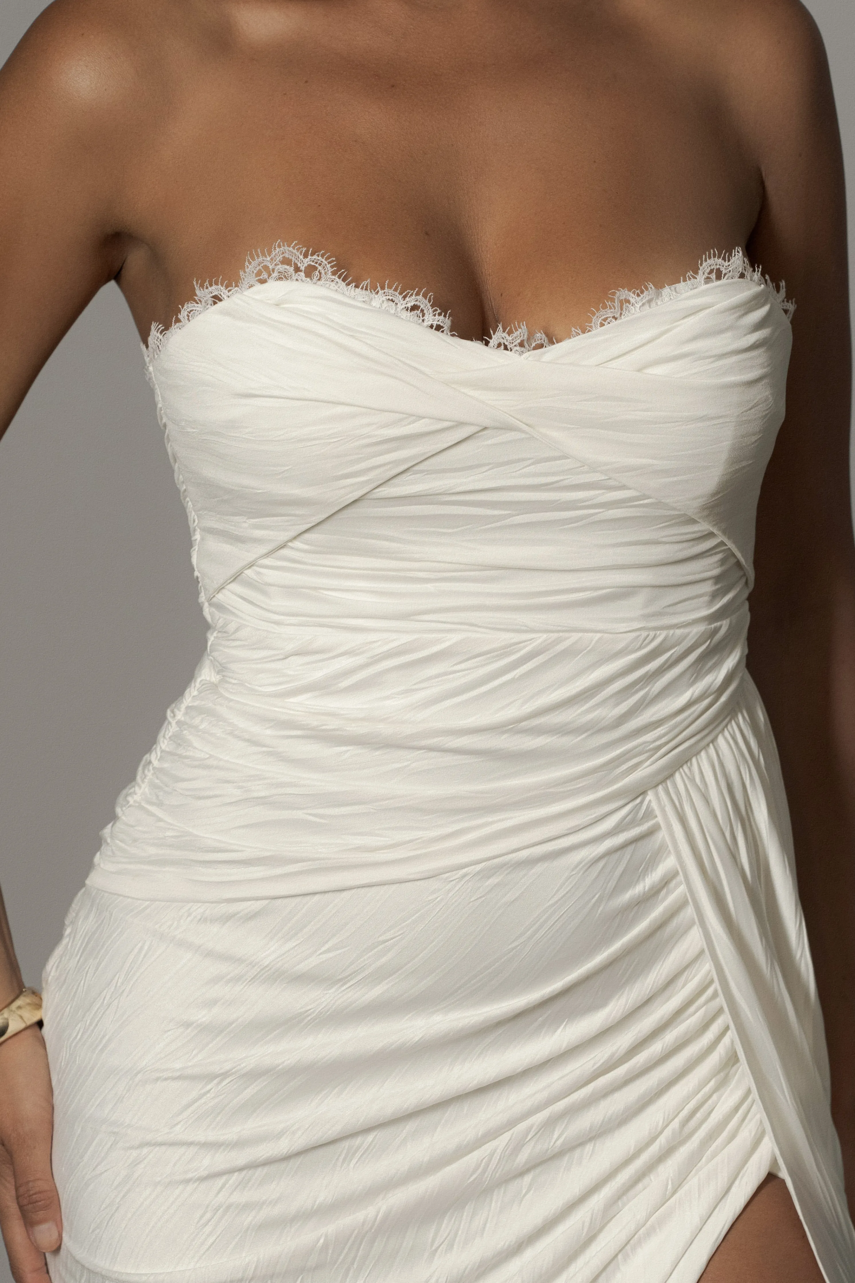 Ivory Celestial Drape Maxi Dress