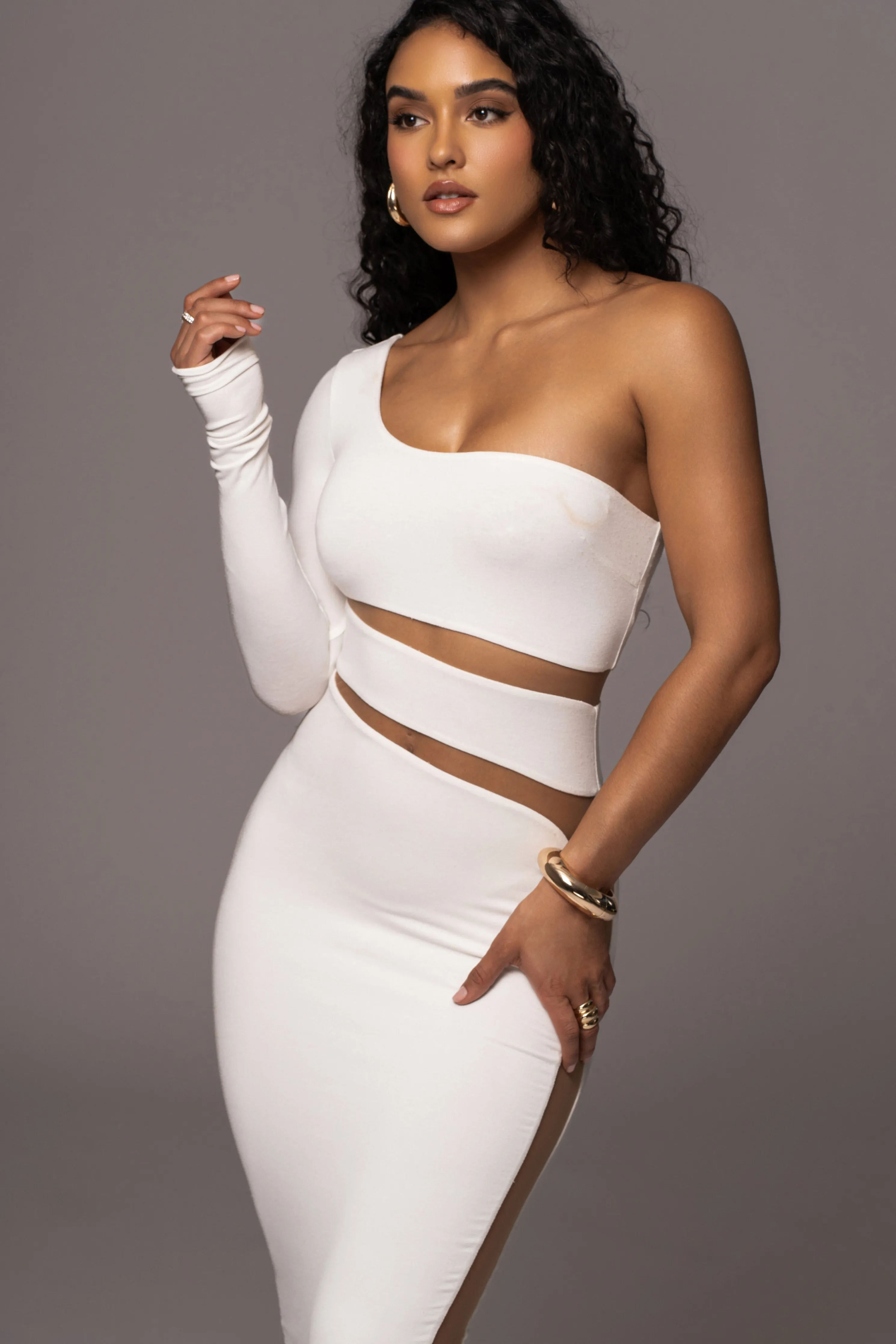 Ivory Chase The Night One Shoulder Dress