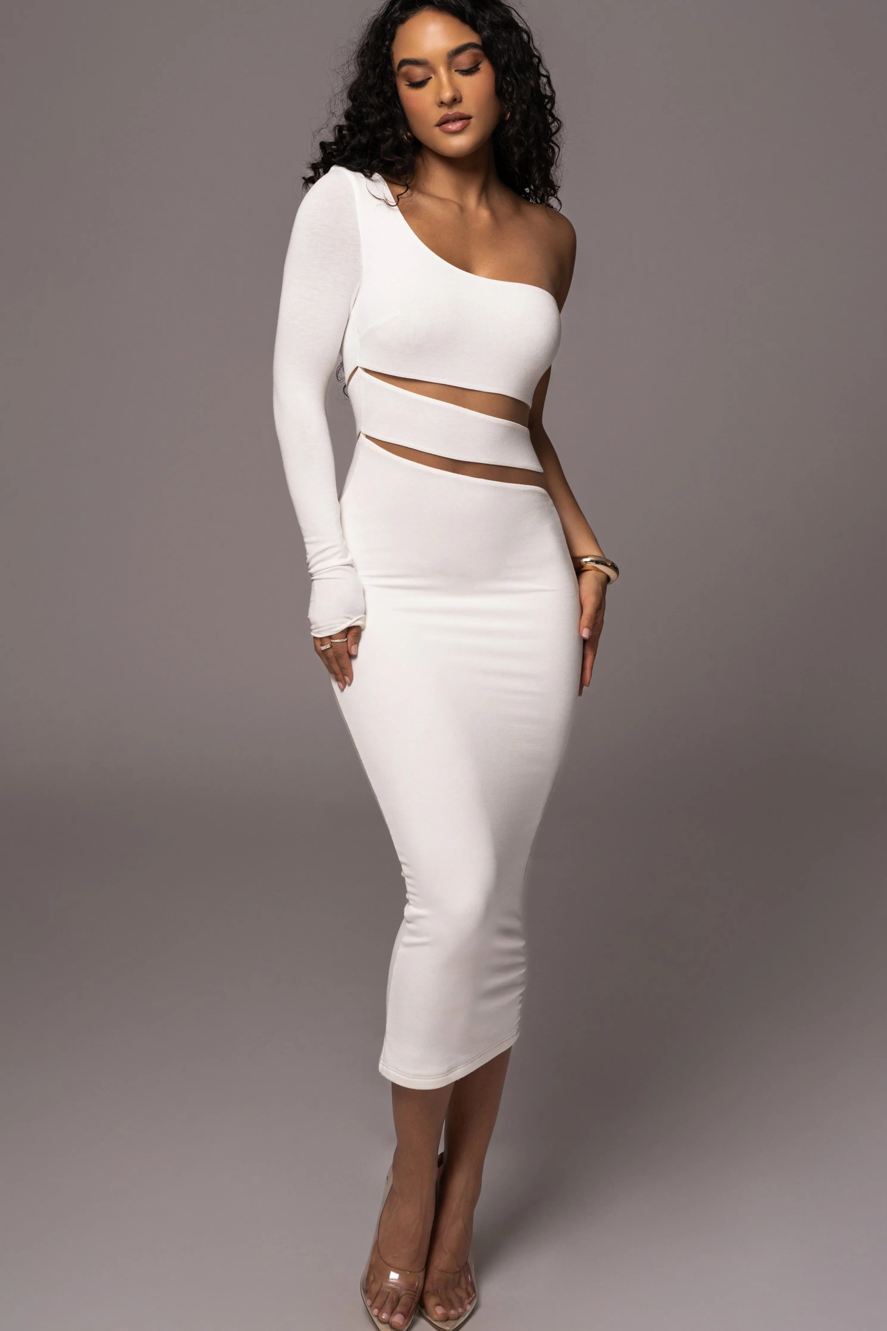 Ivory Chase The Night One Shoulder Dress