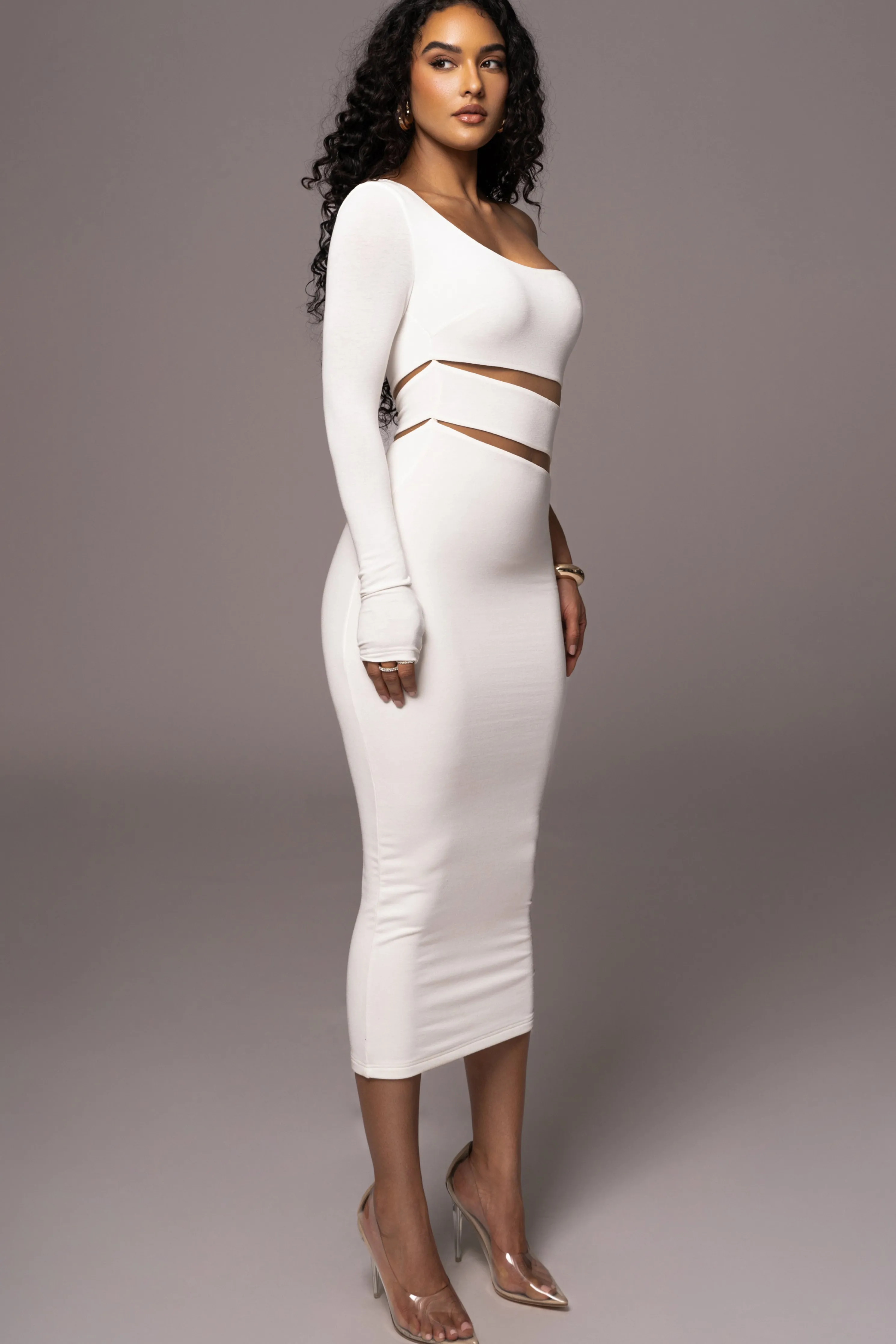 Ivory Chase The Night One Shoulder Dress