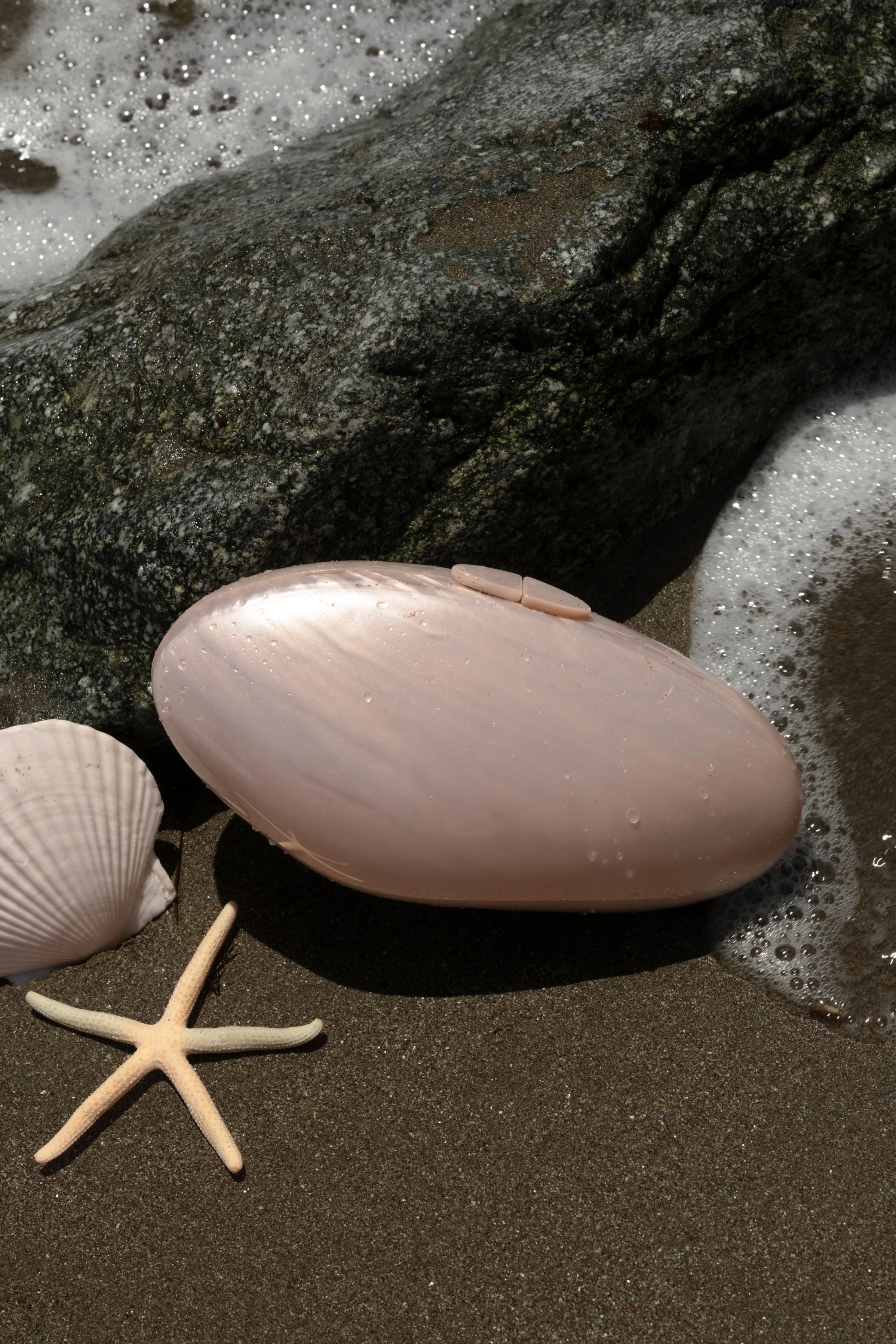 Ivory Crystal Waters Clutch