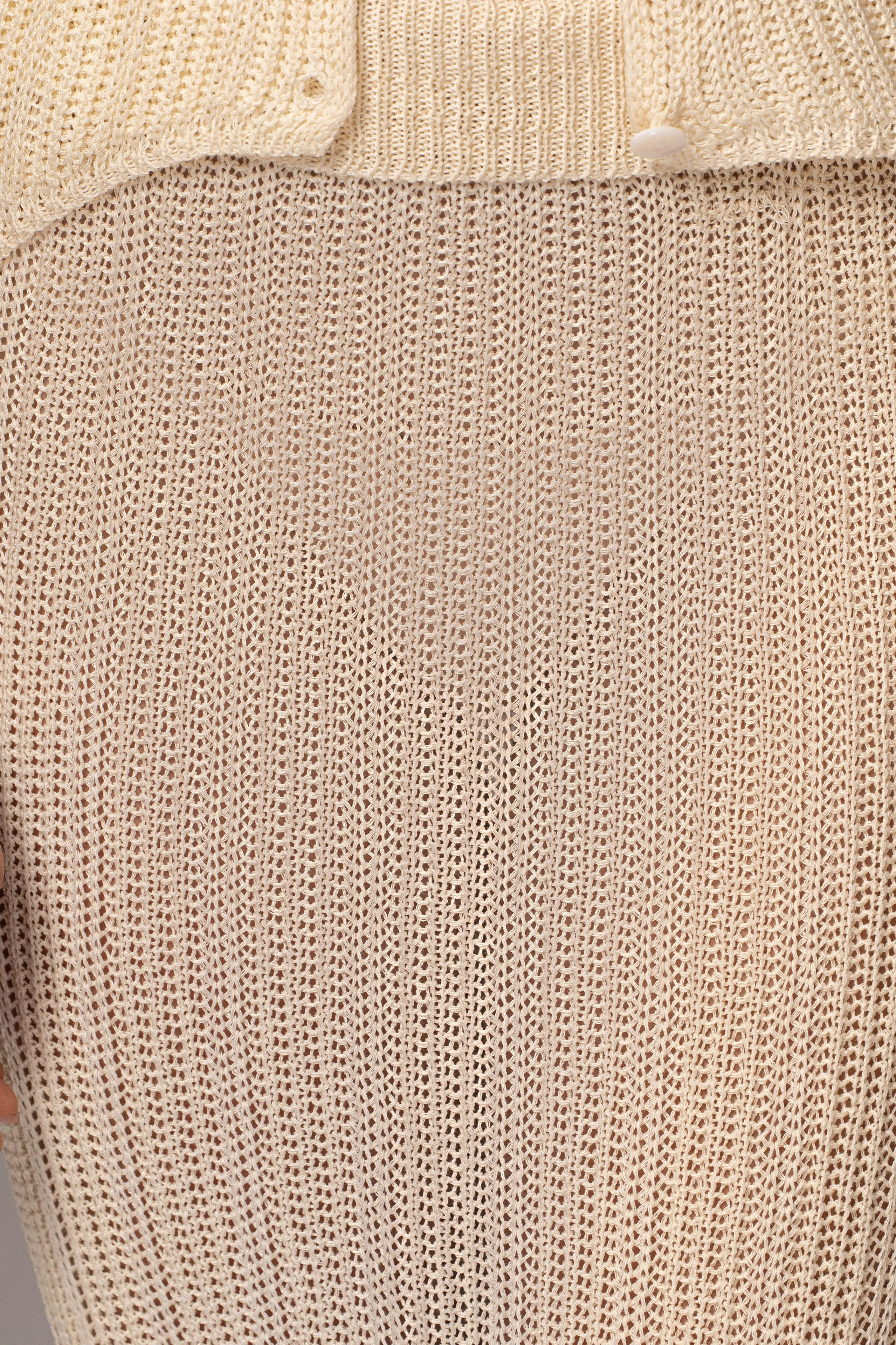 Ivory Cyrus Ribbed Skirt Set