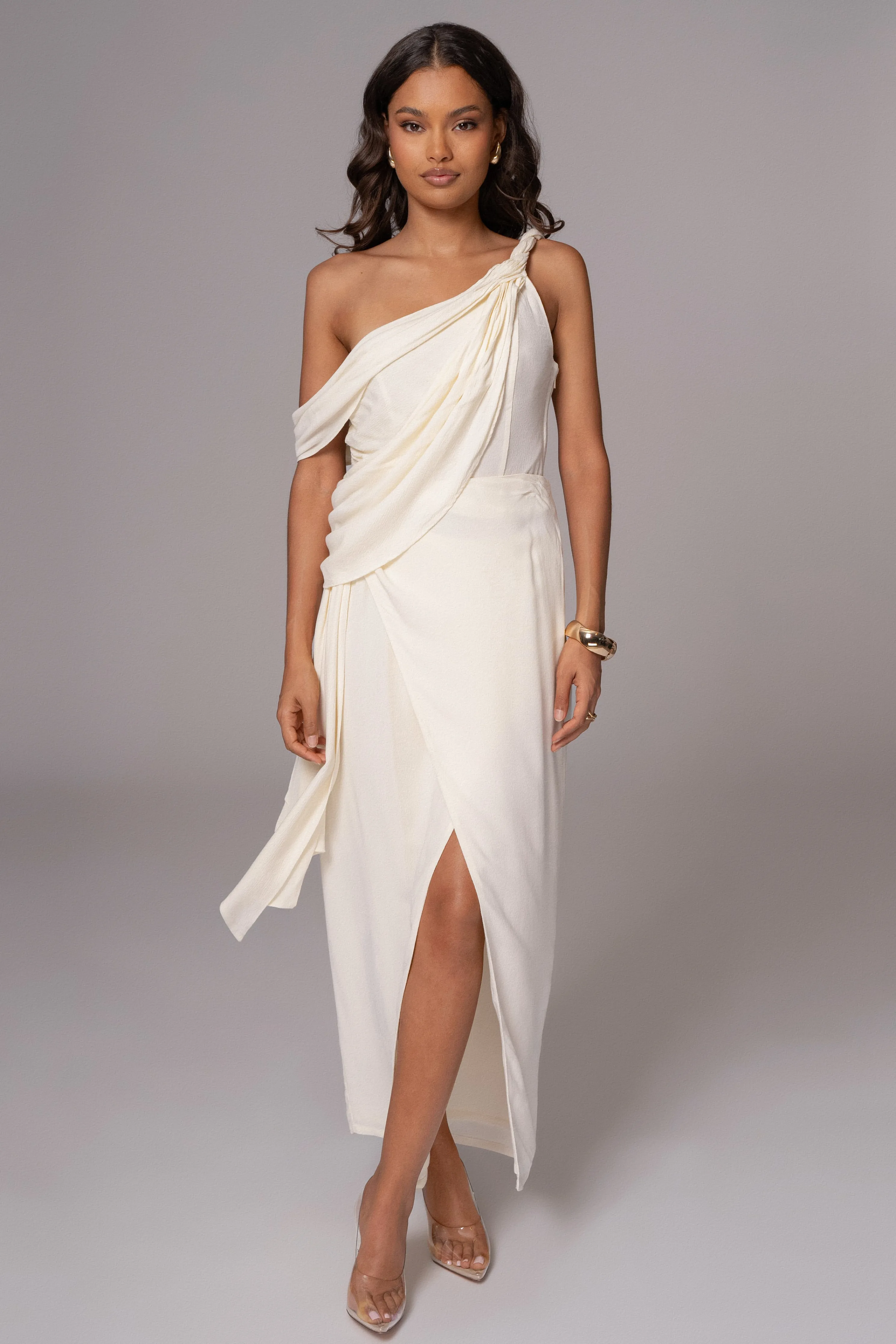 Ivory Diosa Drape Top