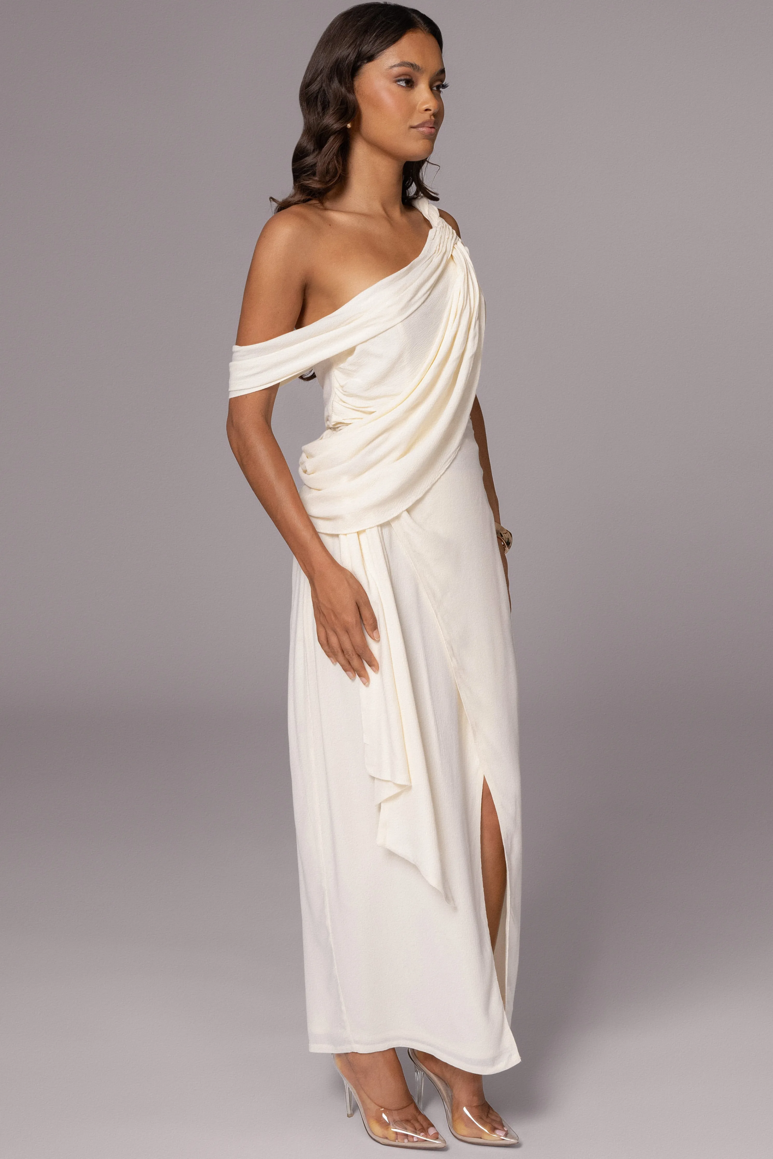 Ivory Diosa Drape Top