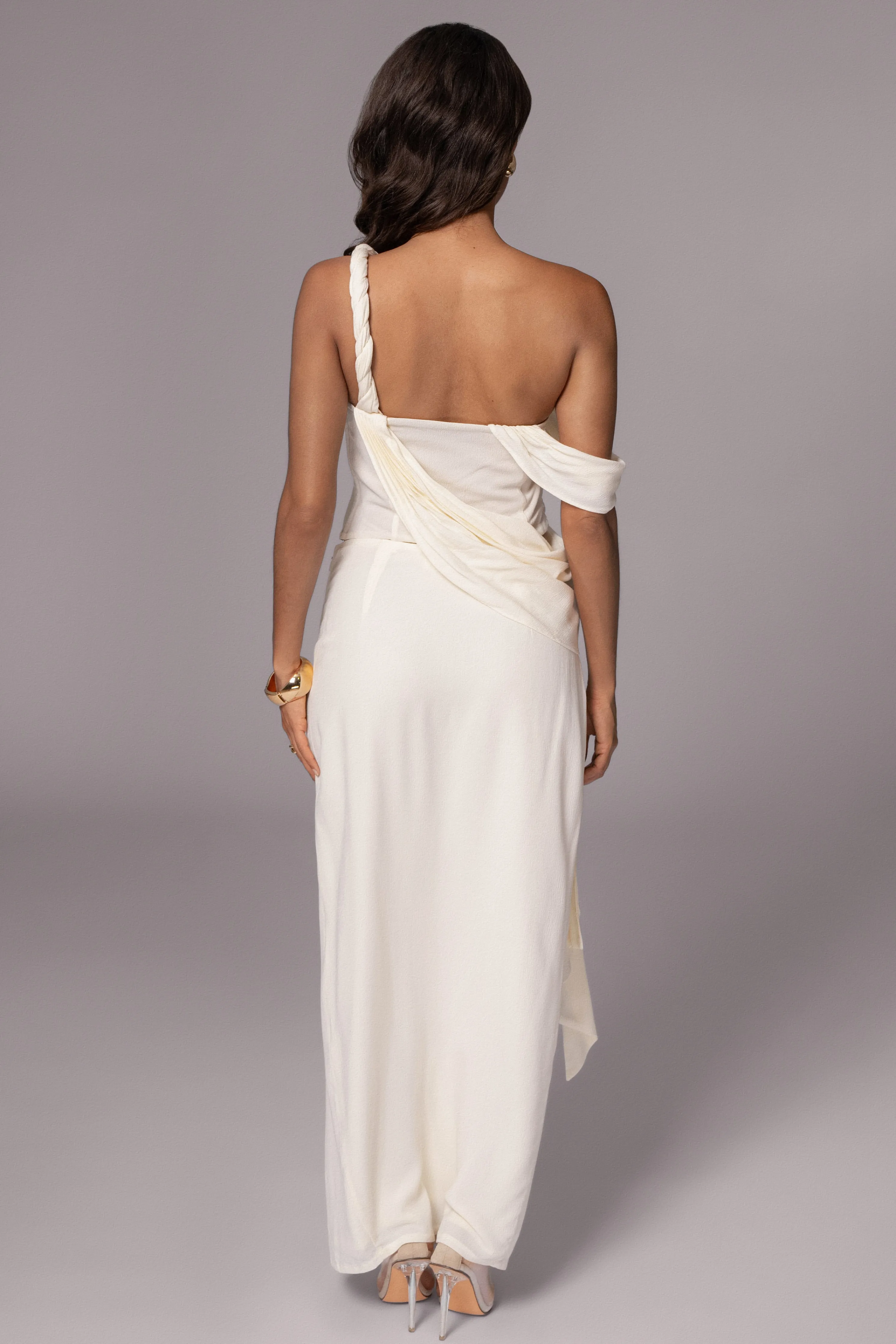 Ivory Diosa Drape Top